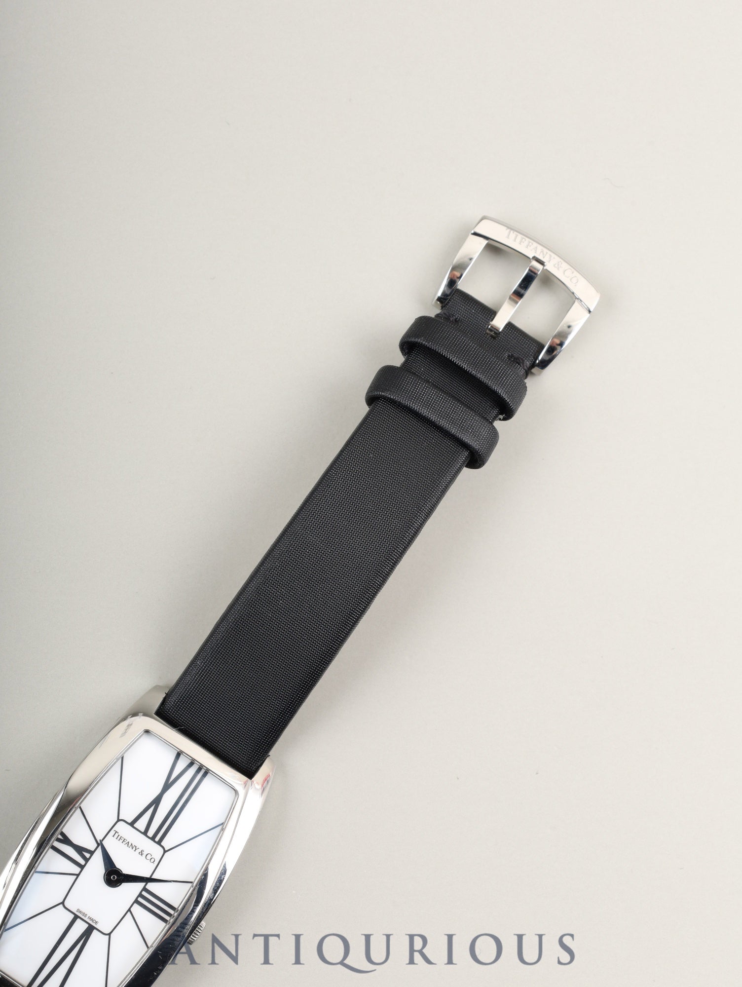 ティファニー ジェメア Z6401.10.10 クォーツ Cal.976.001 SS 純正革ベルト 純正尾錠(SS)ホワイトローマン文字盤 冊子 オーバーホール済み