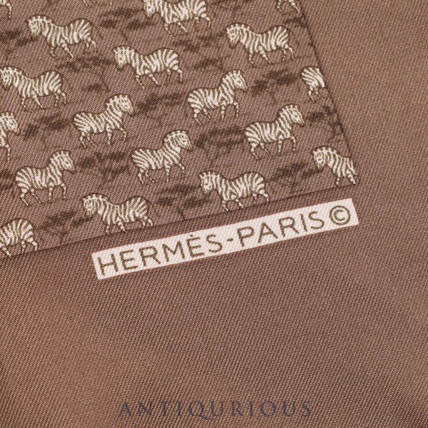 Hermes Scarf Carre 45 Zebra Print SILK 100%