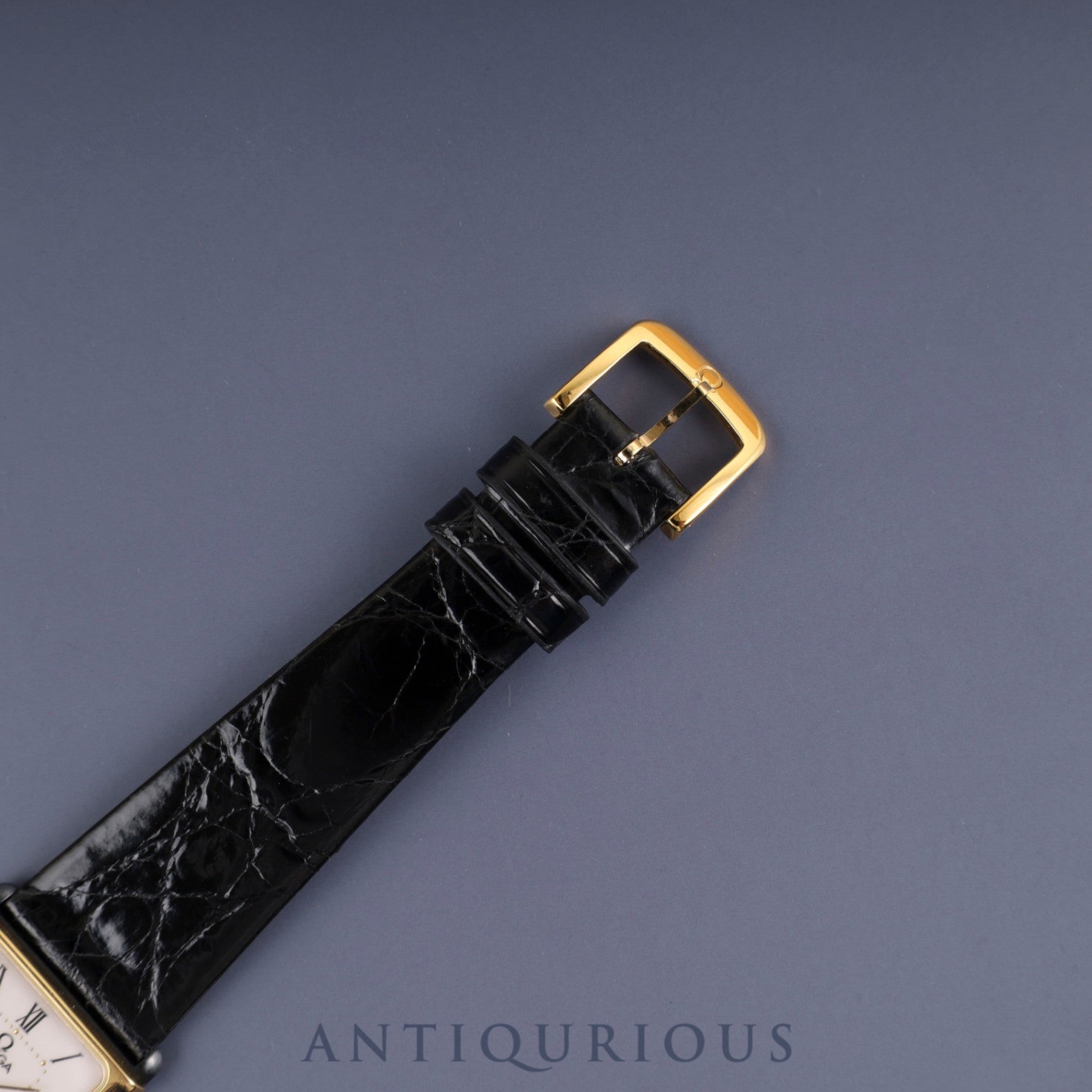 Omega De Ville Auteuil 191.0221 Quartz Cal.1450 GP Leather Strap with Genuine Buckle (GP) White Dial Box and Genuine Strap Overhauled
