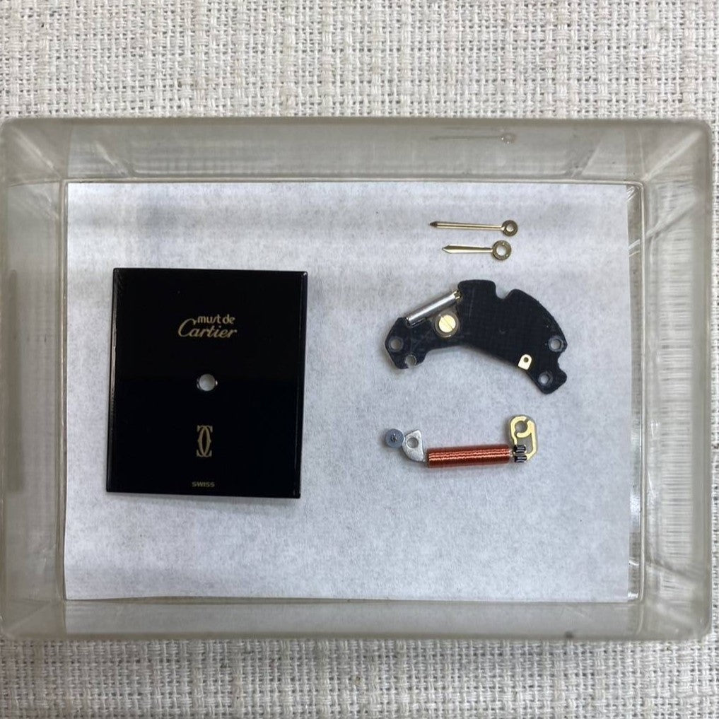 Cartier Must Tank LM 6 81006 Quartz Cal.81 SV925 Genuine leather strap Genuine buckle (GP) Black onyx dial Overhauled
