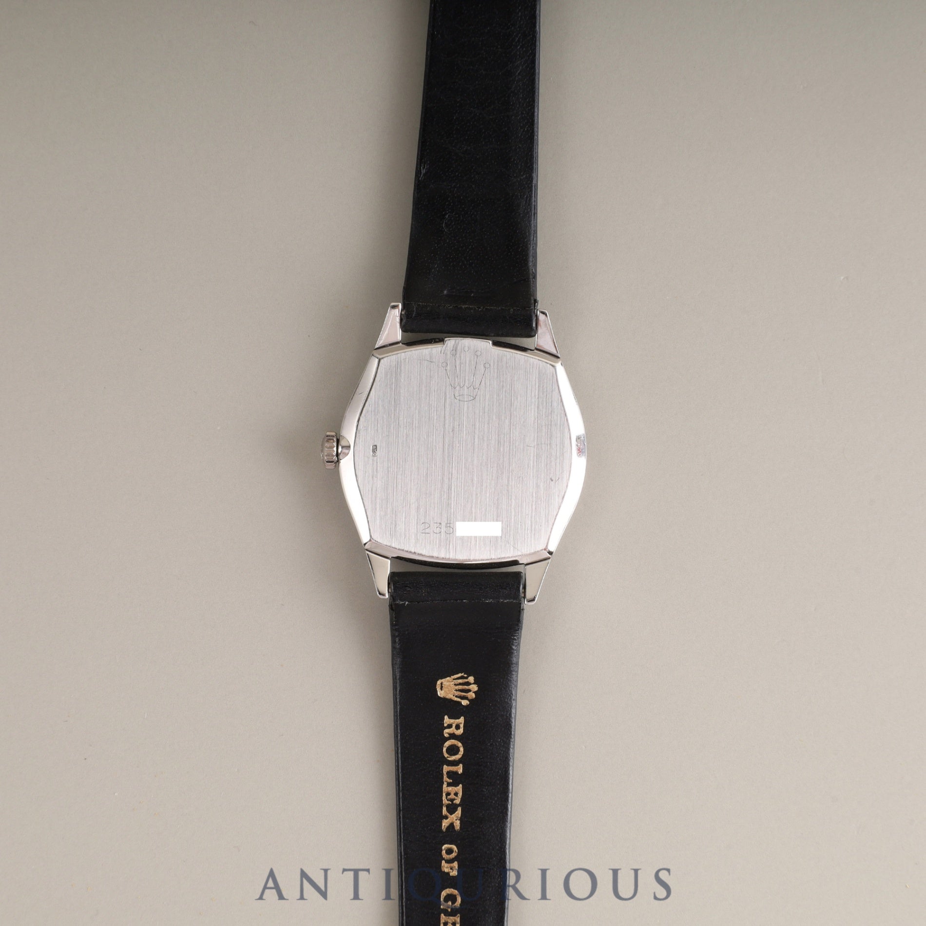 ロレックス チェリーニ 3800 手巻き Cal.1600 750 純正革ベルト 純正尾錠(SS) シルバー文字盤 箱 保証書(1971年) タグ オーバーホール済み