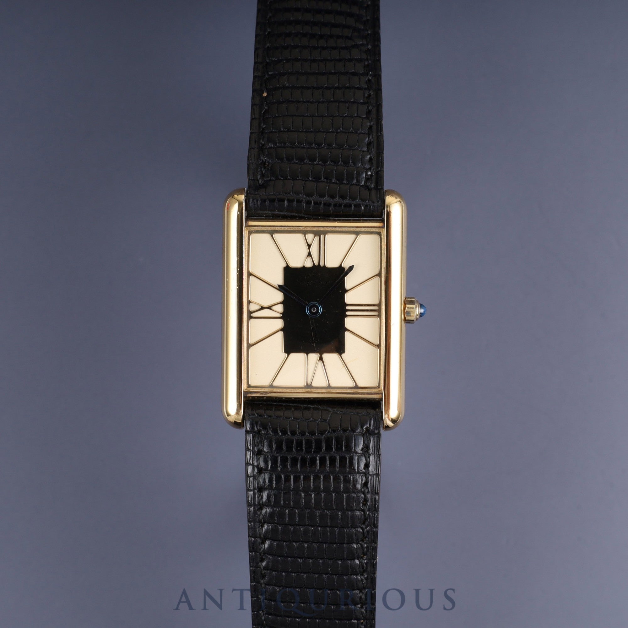 カルティエ マストタンク LM 6 81006 クォーツ Cal.81 SV925 純正革ベルト(使用感あり)純正尾錠(GP) クロワゾネ文字盤 オーバーホール済み