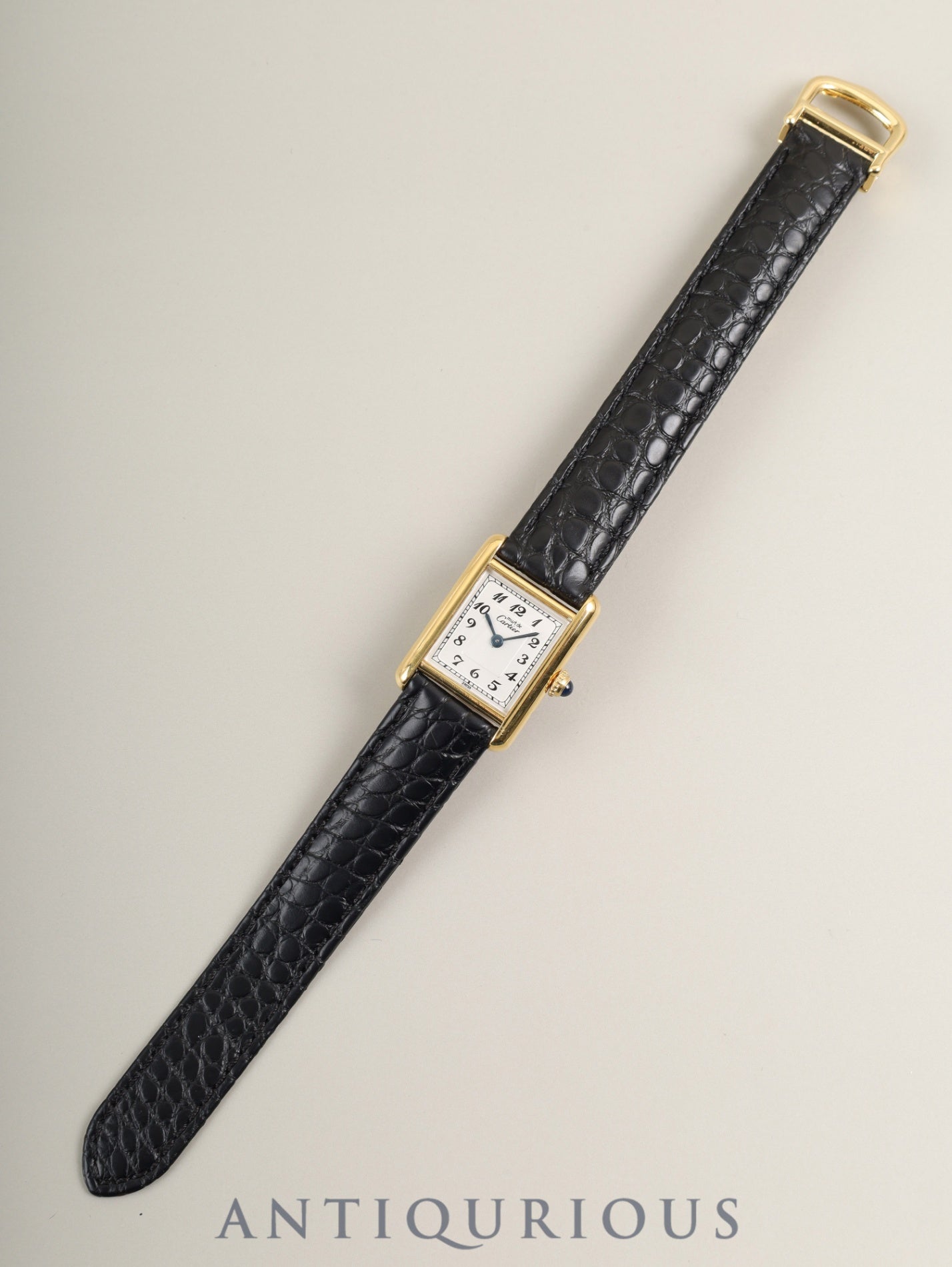 Cartier Must Tank SM 5057001 Quartz Cal.057 SV925 Leather strap Original D-buckle (GP) Arabic numeral dial (SWISS marking) Overhauled and newly polished