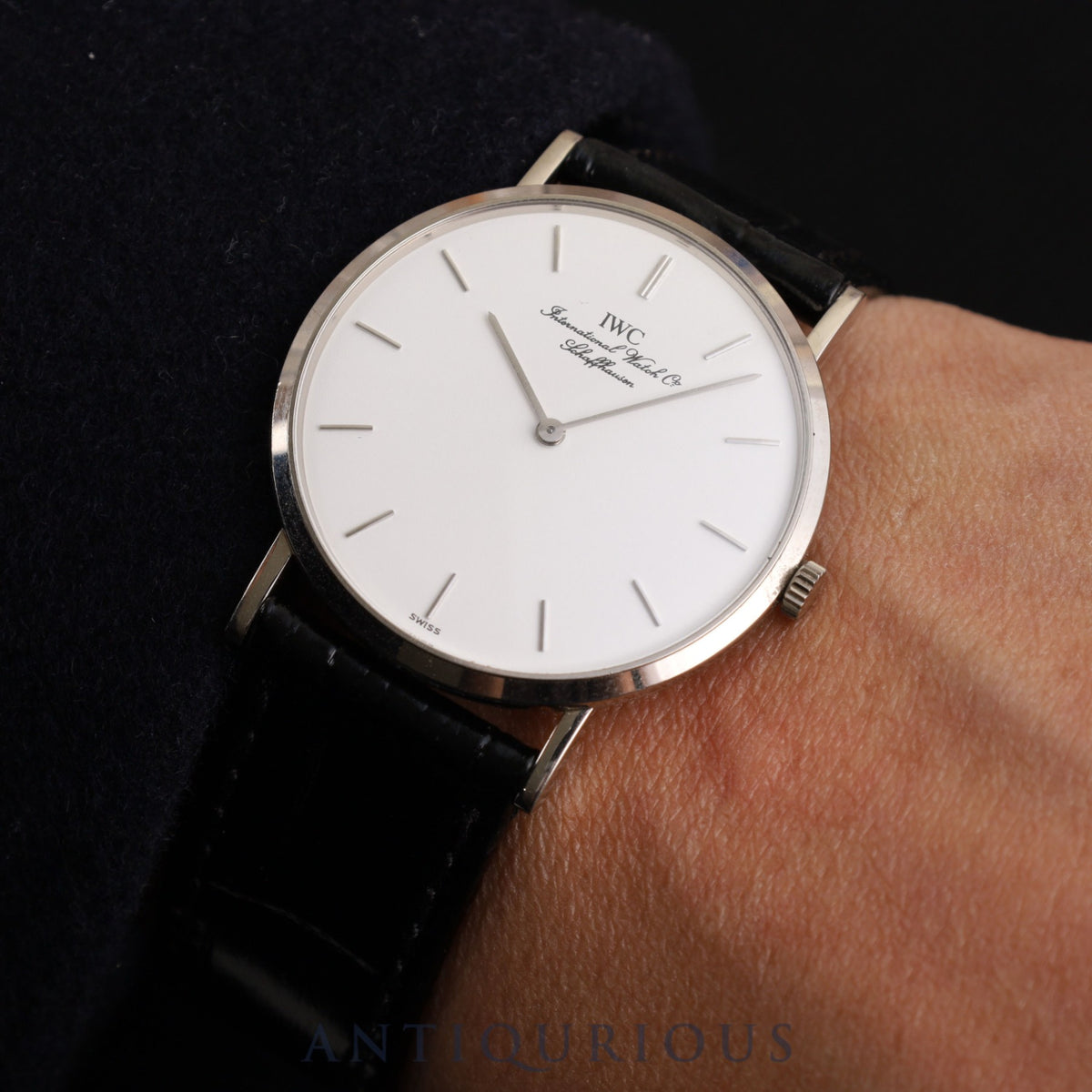 IWC ポートフィノ IW201003 手巻き Cal.1852 750 革 純正尾錠(SS)ホワイト文字盤 オーバーホール済み アイダブリュシー