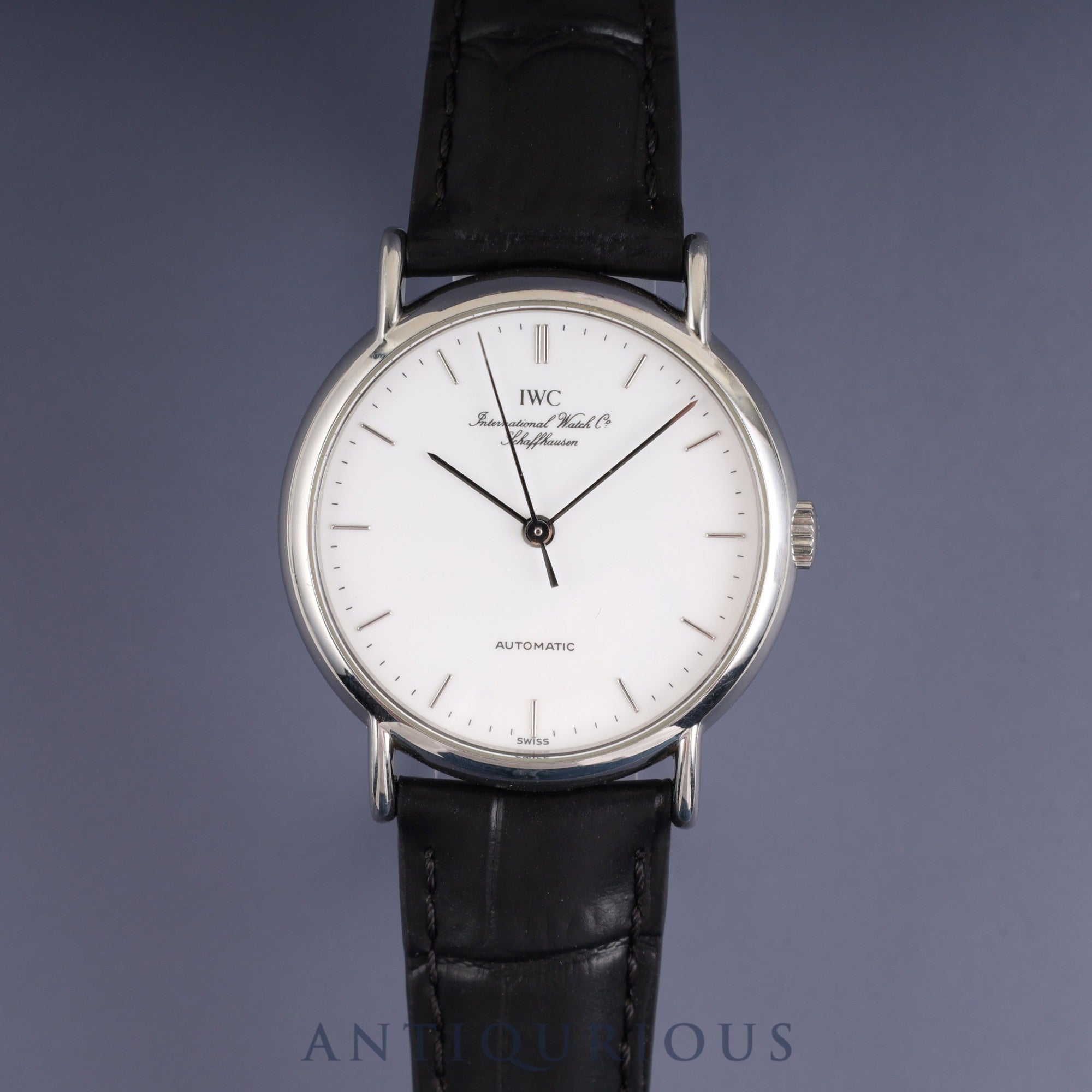 アイダブリュシー ポートフィノ IW351403 自動巻き Cal.C.37521 SS 革 社外尾錠(SS) ホワイト文字盤 オーバーホール済み