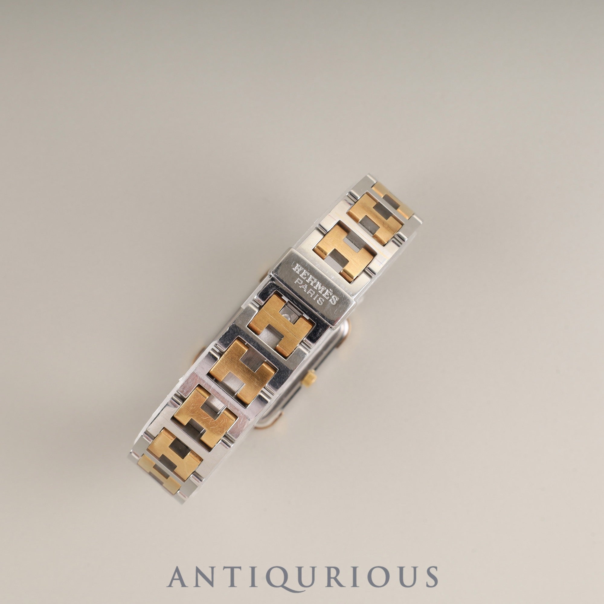 エルメス クロアジュール CR1.220 クォーツ Cal.976.001 SS/GP SS/GP ホワイト文字盤 オーバーホール済み