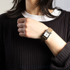 Hermes H Watch HH1.210 Quartz Cal.901.001 SS Leather Genuine Buckle (SS) White Dial Box Warranty (Blank) Overhauled