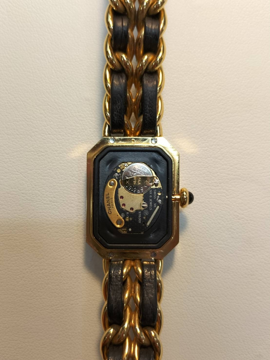 Chanel Premiere M H0001 Quartz Cal.976.001 GP GP/Leather Black Dial Overhauled