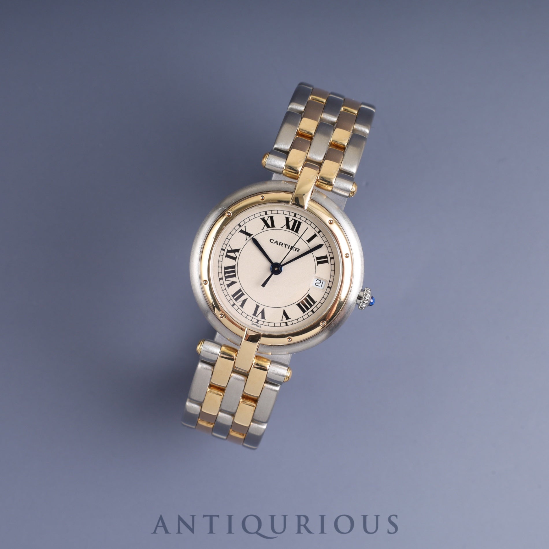 カルティエ パンテール ヴァンドーム LM 83084242 / 183964 クォーツ SS / YG ホワイトローマン文字盤 冊子 カルティエブティックにてコンプリートサービス(フルメンテナンス)済み
