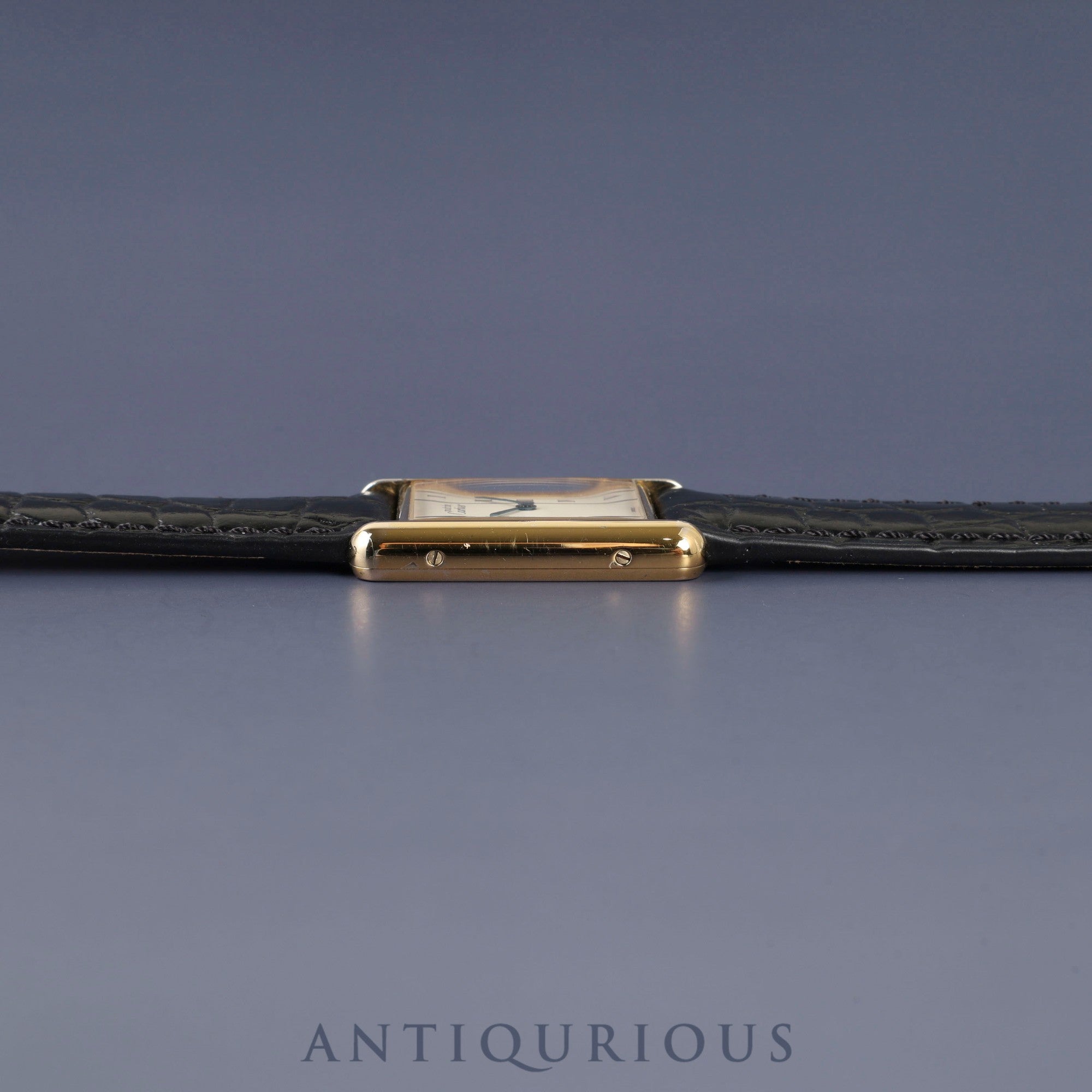 カルティエ マストタンク LM 590005 クォーツ Cal.90 SV925 革 純正尾錠(GP)ストレートローマン文字盤 オーバーホール済み