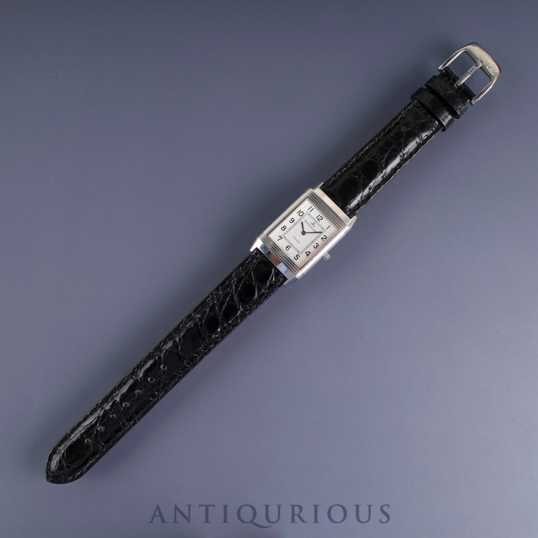 Jaeger-LeCoultre Reverso Classic 250.8.86 Manual Winding Caliber 846/1 Stainless Steel Leather Strap with Genuine Stainless Steel Buckle Silver Arabic Dial (Slight Scratches on Back) Overhauled