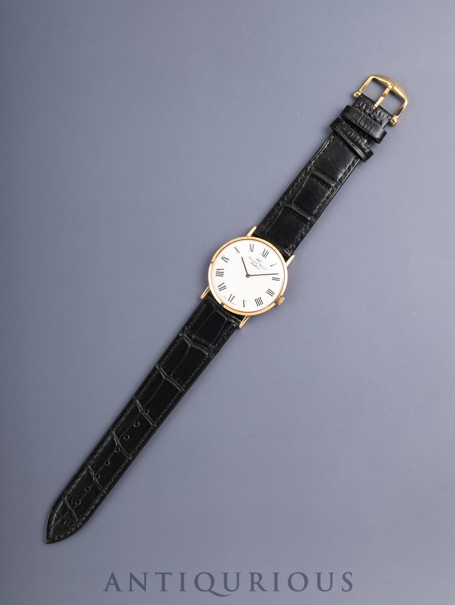 IWC ポートフィノ PORTFINO / ポートフィノ 2010 手巻き Cal.1852 750 革 純正ピンバックル(GP) ホワイトローマン文字盤 オーバーホール済み アイダブリュシー