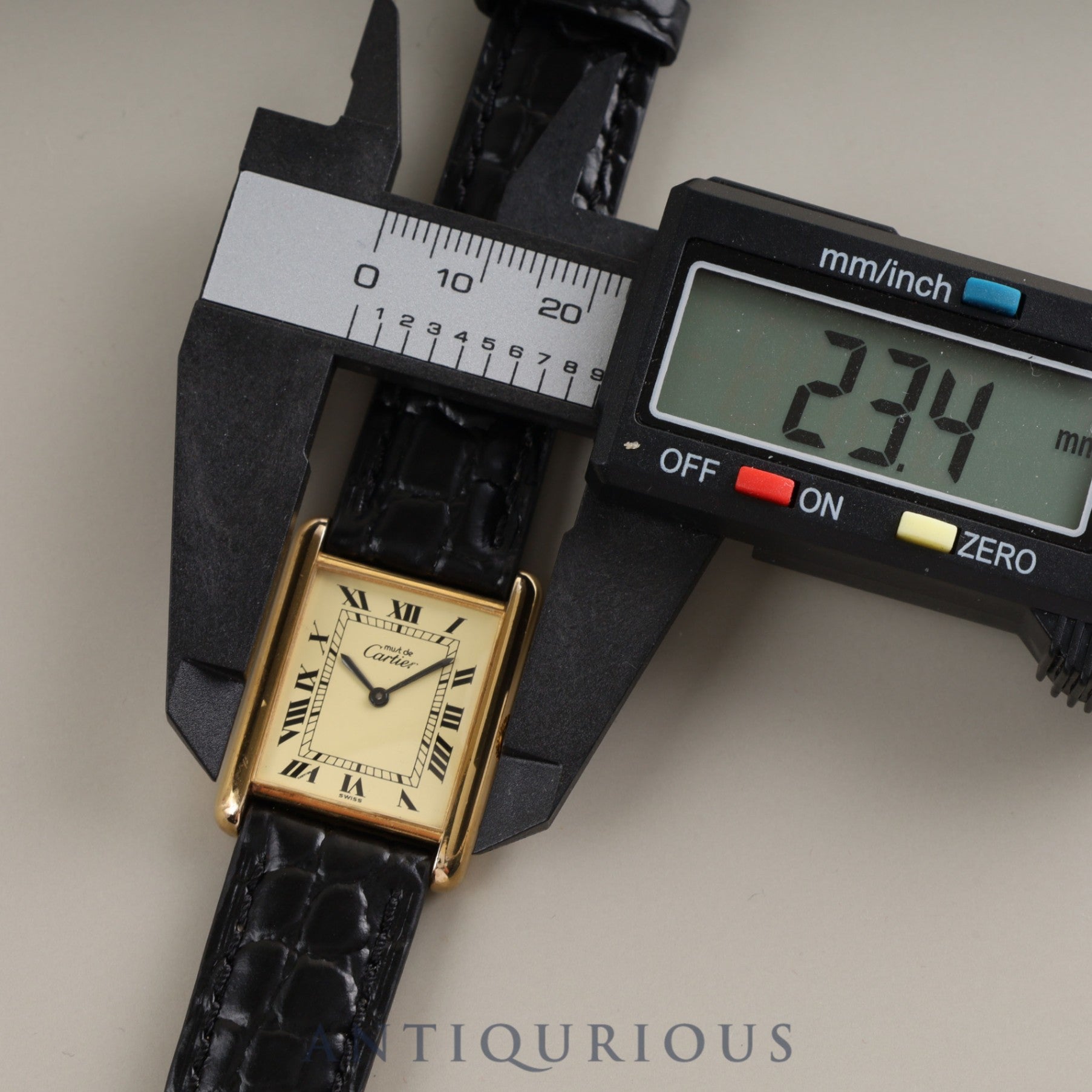 Cartier Must Tank LM Manual winding SV925 Genuine buckle Ivory Roman dial Overhauled