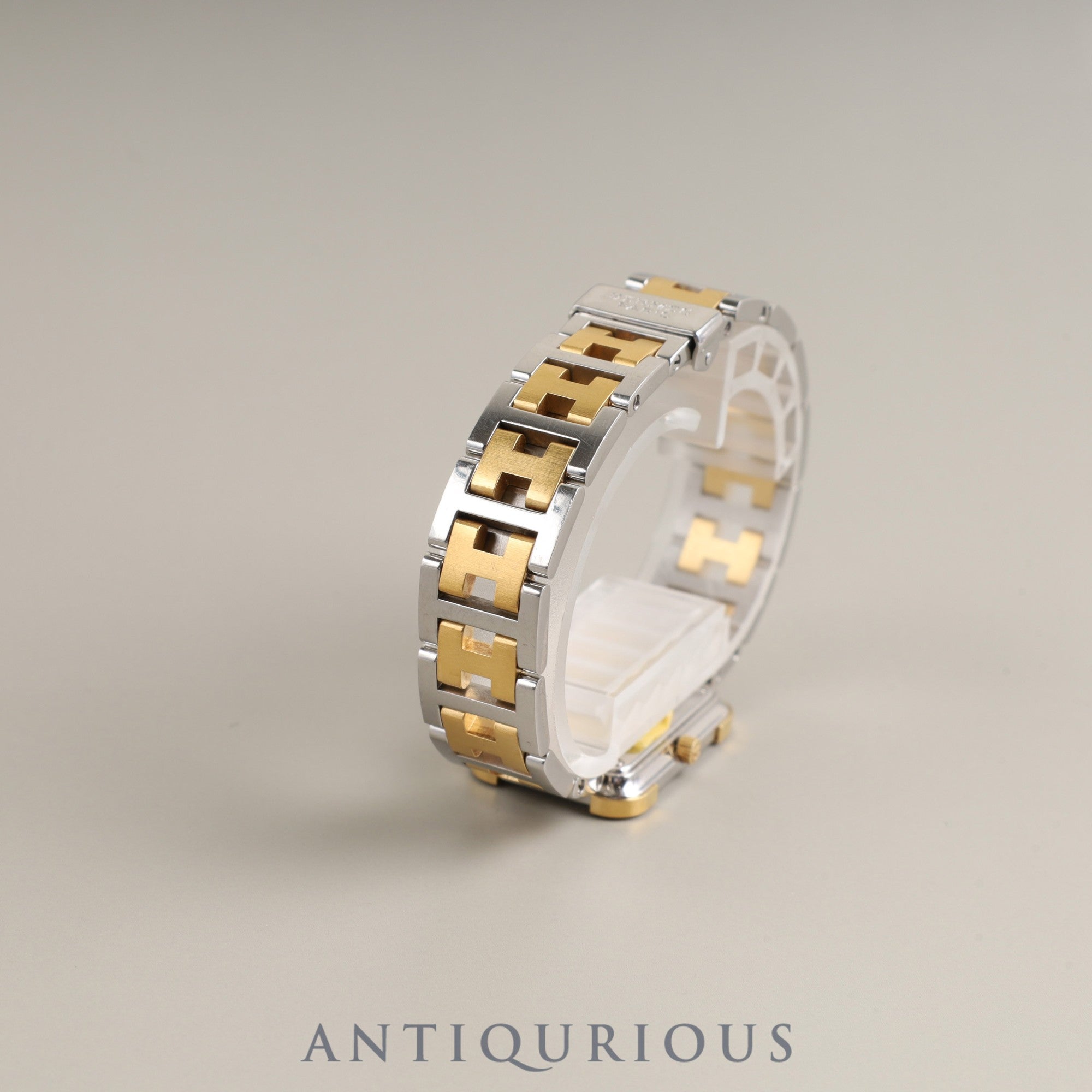 エルメス クロアジュール CR1.240 クォーツ Cal.976.001 SS/GP SS/GP ゴールド文字盤 オーバーホール済み