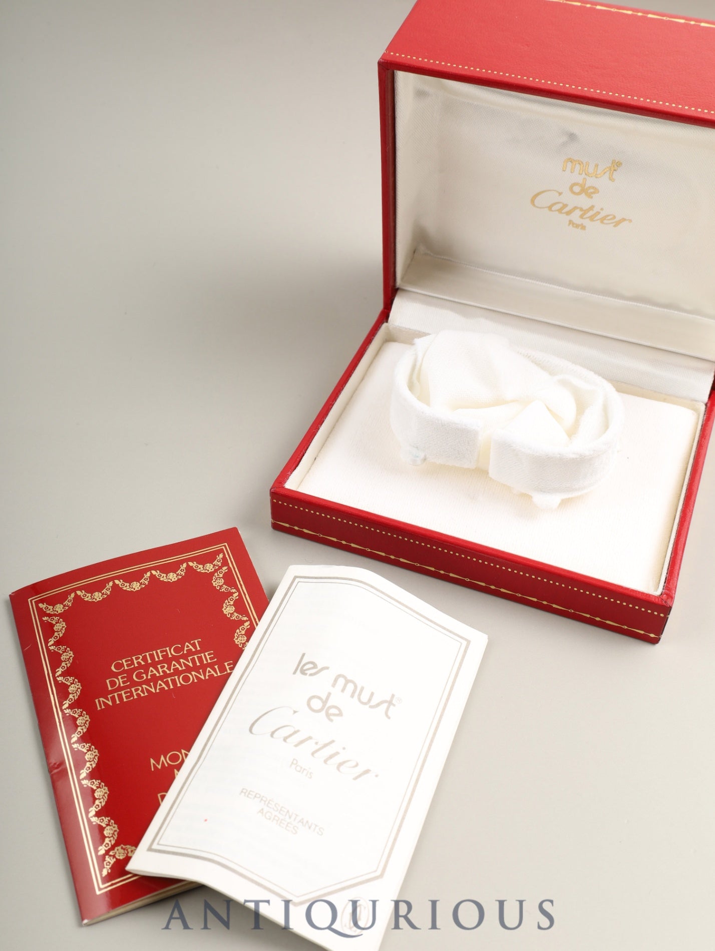 カルティエ マストタンク SM 5057001 クォーツ Cal.- SV925 革 純正Dバックル(GP)オパラン文字盤(SWISS表記)箱 冊子 保証書(1995年)カルティエブティックにてコンプリートサービス済み