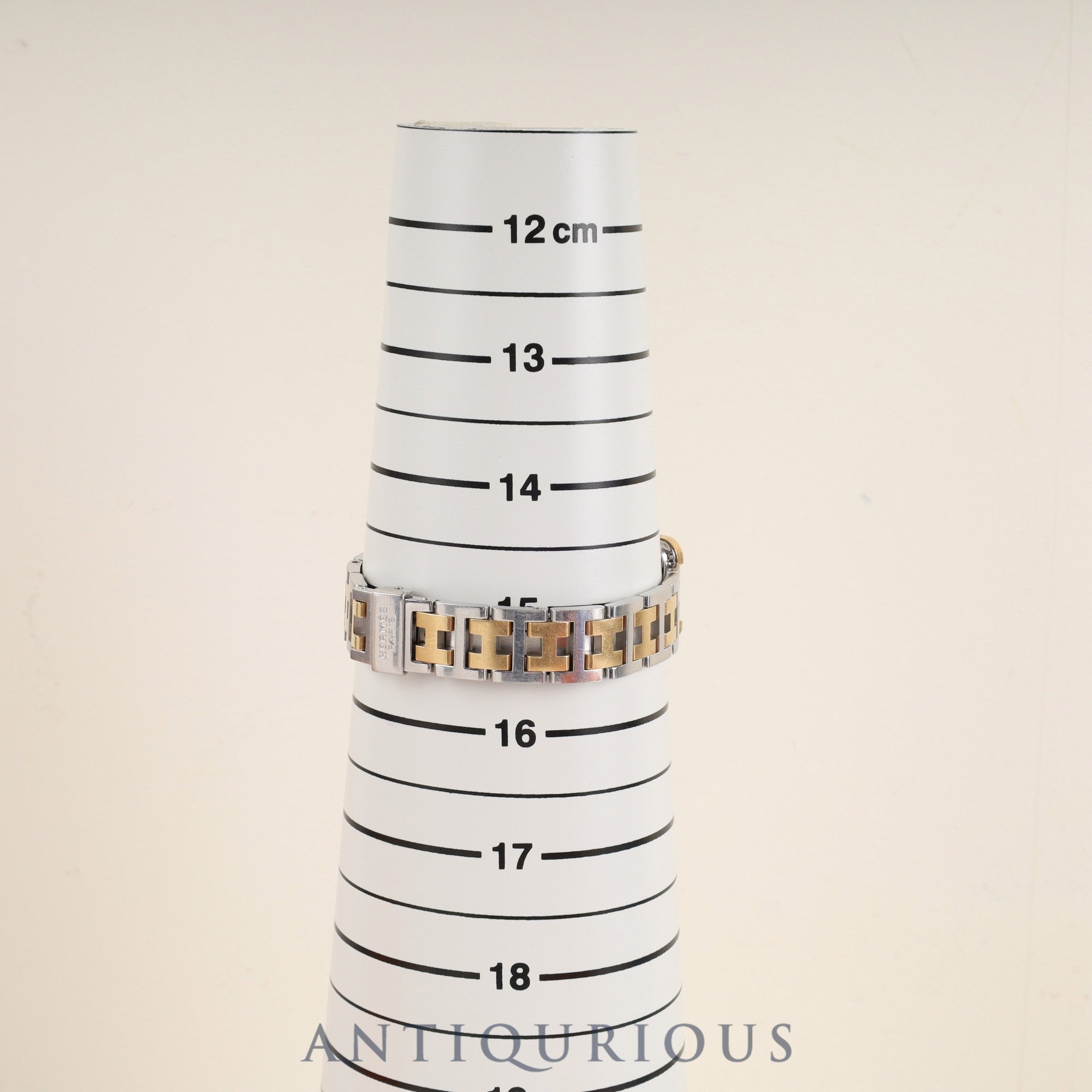 エルメス クロアジュール CR1.220 クォーツ Cal.976.001 SS/GP SS/GP ホワイト文字盤 箱 保証書(2000年) オーバーホール済み