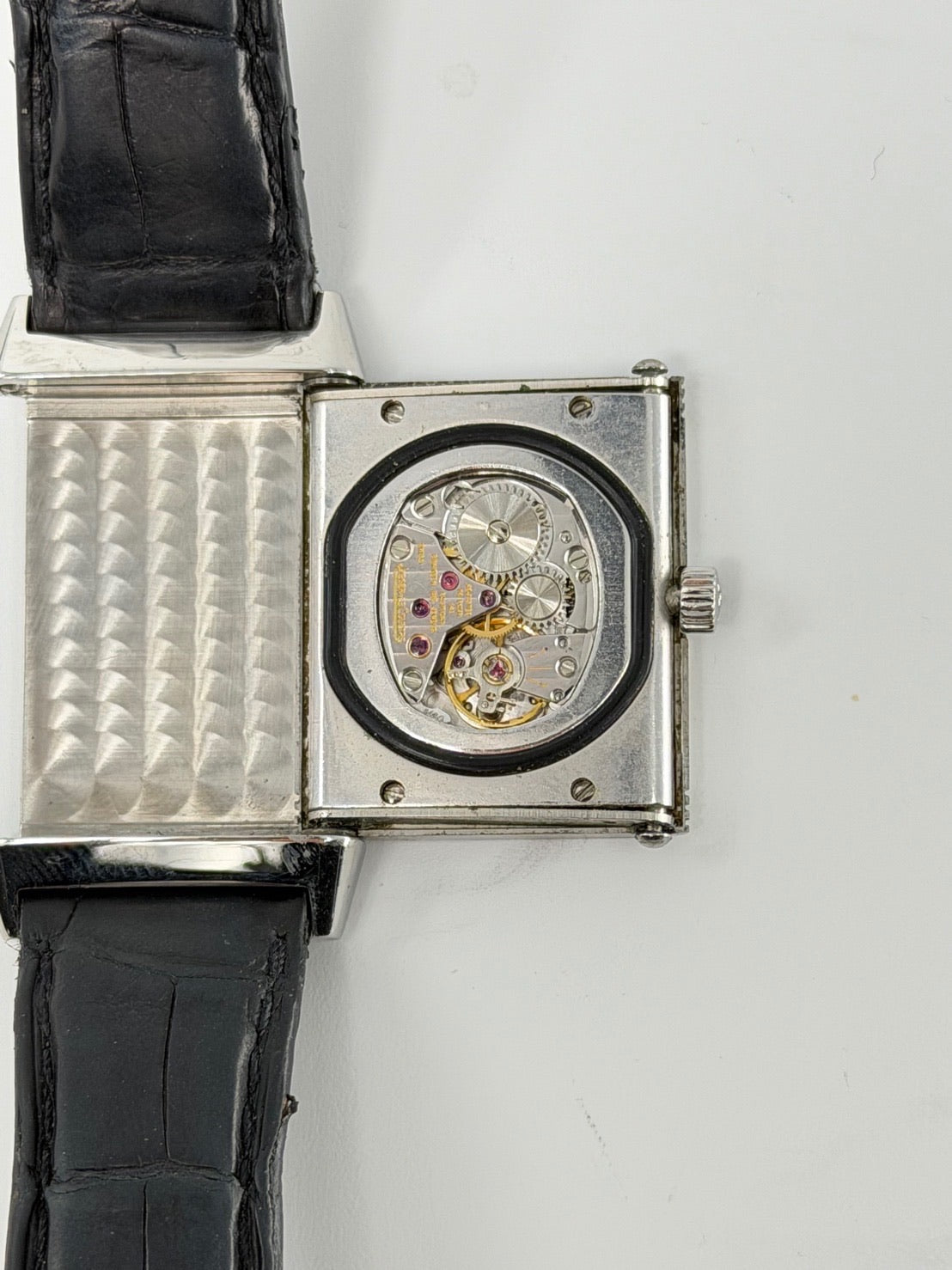 ジャガー・ルクルト レベルソ クラシック 252.8.86 / Q2508410 手巻き Cal.846/1 SS 革 純正バックル(SS) シルバーアラビア文字盤 オーバーホール済み