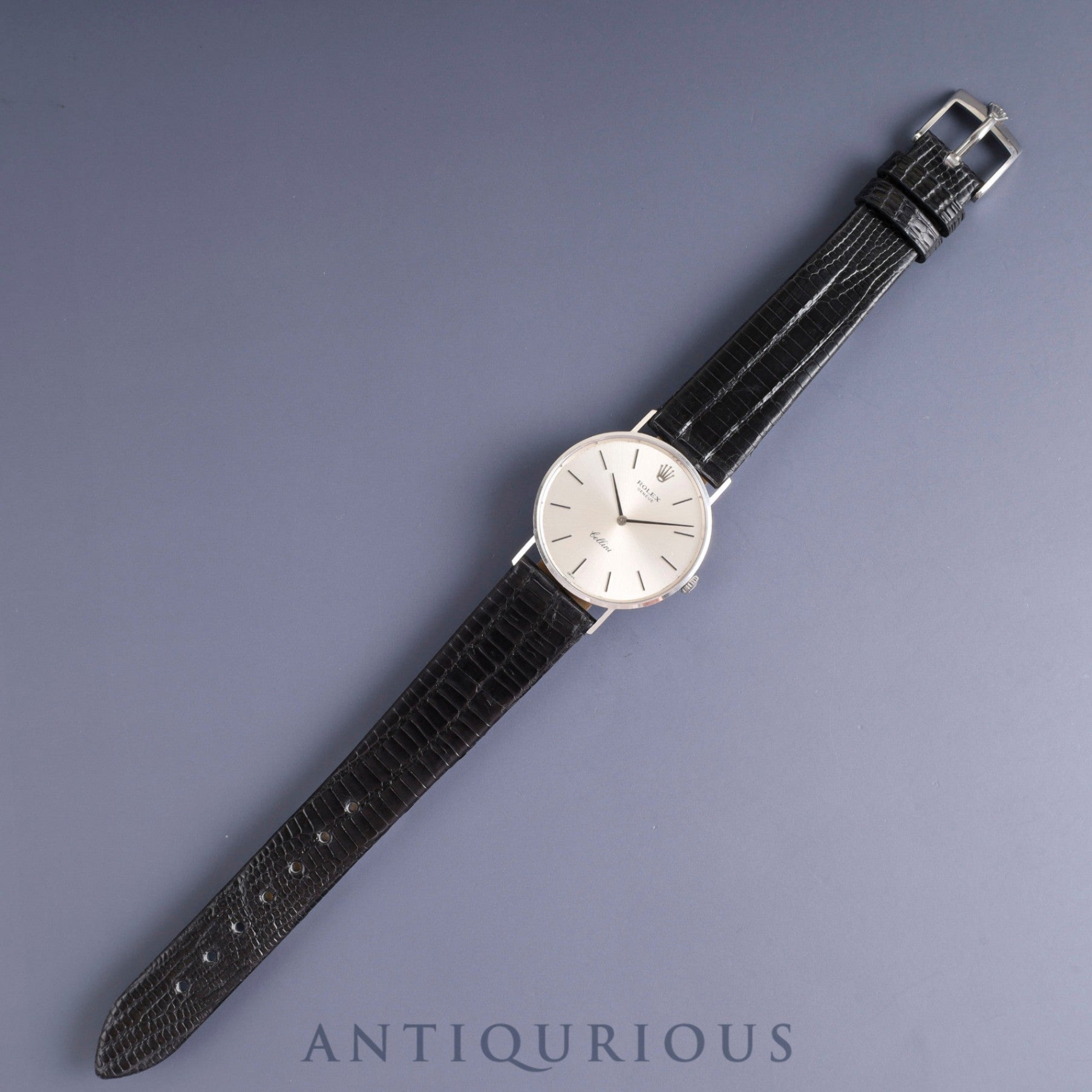 Rolex Cellini 3833 Manual winding Cal.1600 750 Leather Genuine buckle (GP) Silver dial No. 28 (1969) Box, booklet, warranty card Overhauled