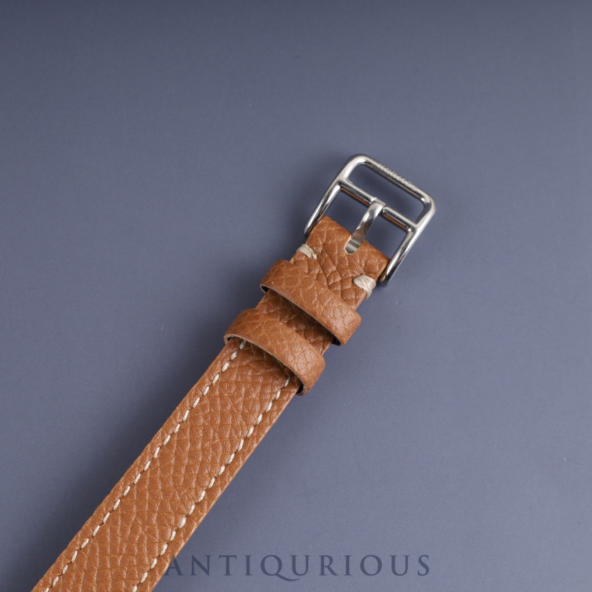Hermes Cape Cod Dezone CC3-210 Quartz Cal.E01001 SS Leather Genuine Buckle (SS) Silver Dial Overhauled