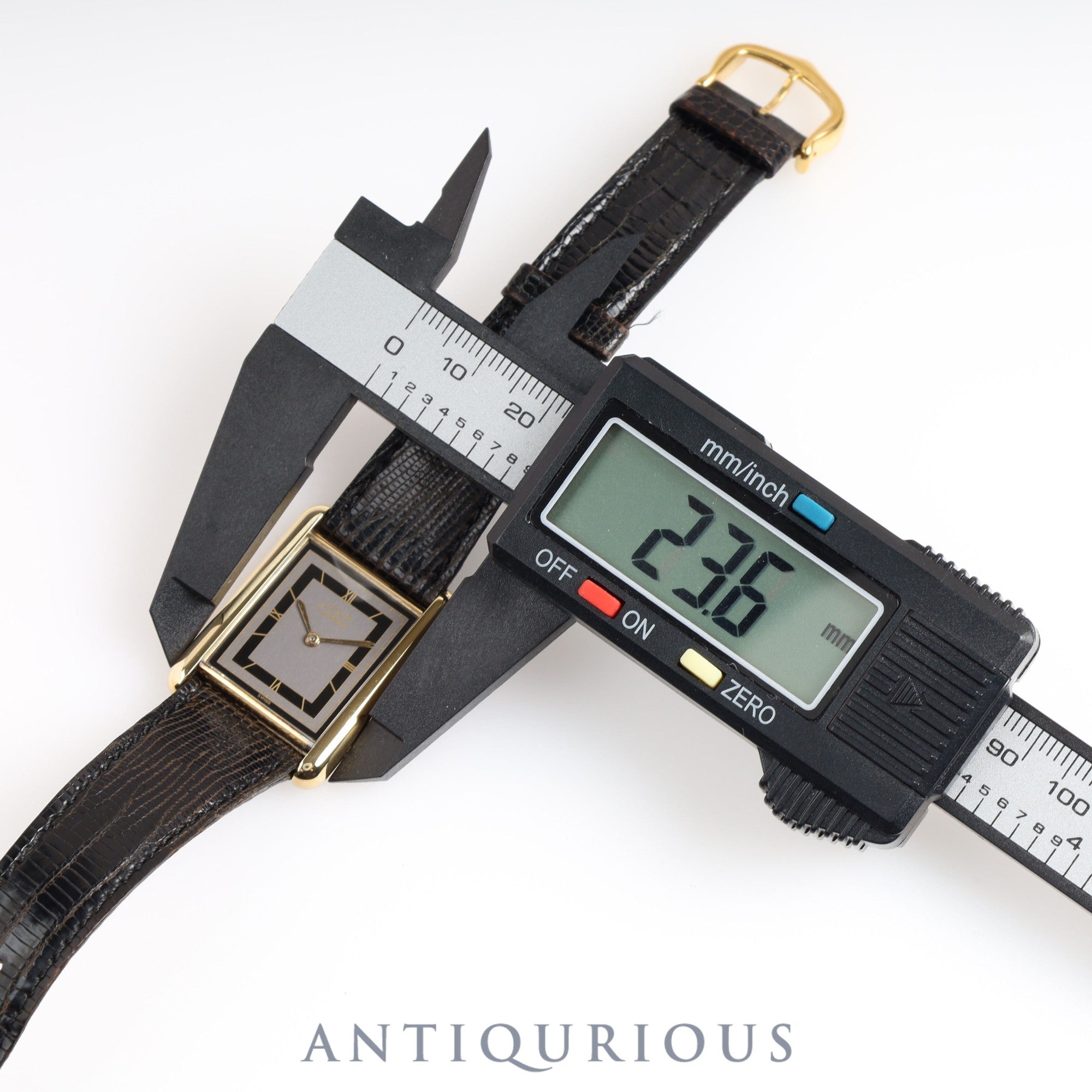 Cartier Must Tank LM QZ Grey Roman Dial 1985 Box Warranty