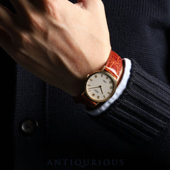 ロレックス チェリーニ 4112 手巻き Cal.1602 750 革 純正尾錠(GP) 彫りコンピューター文字盤 W番(1994年~1995年)オーバーホール済み