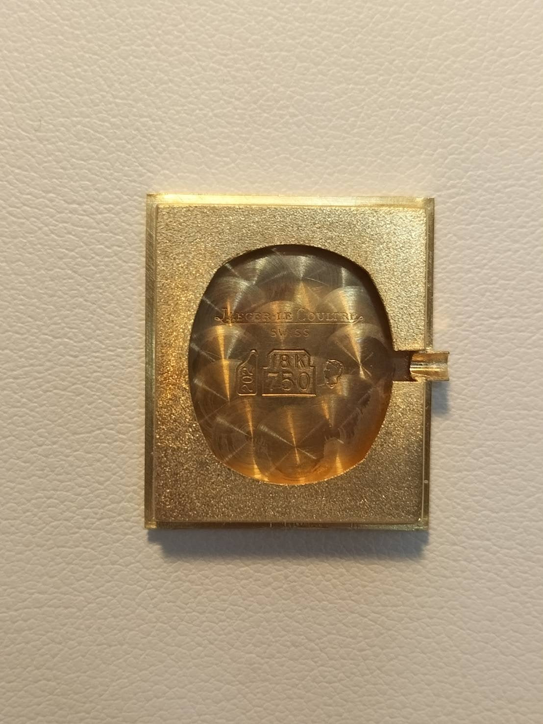 Jaeger-LeCoultre Rectangular 6149.21 Manual winding 750YG Leather Aftermarket buckle (GP) Gold dial Overhauled