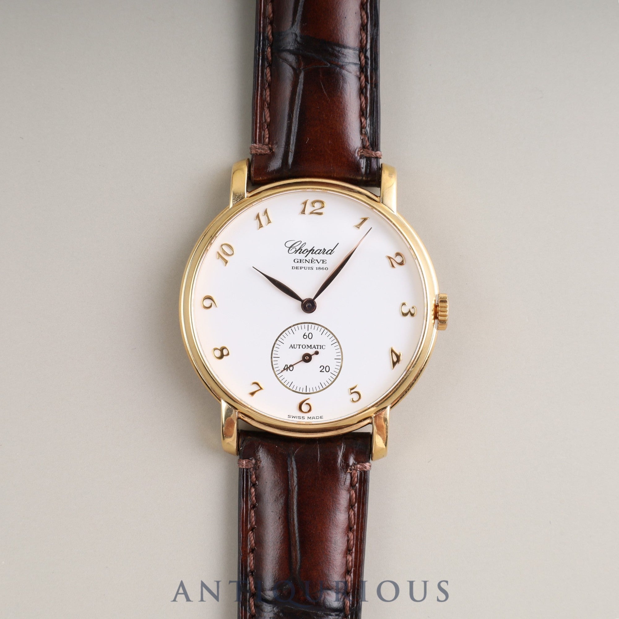 Chopard Classic 16/1229 135th Anniversary Model Automatic Cal.11.60 YG Leather Genuine Buckle (750) White Dial