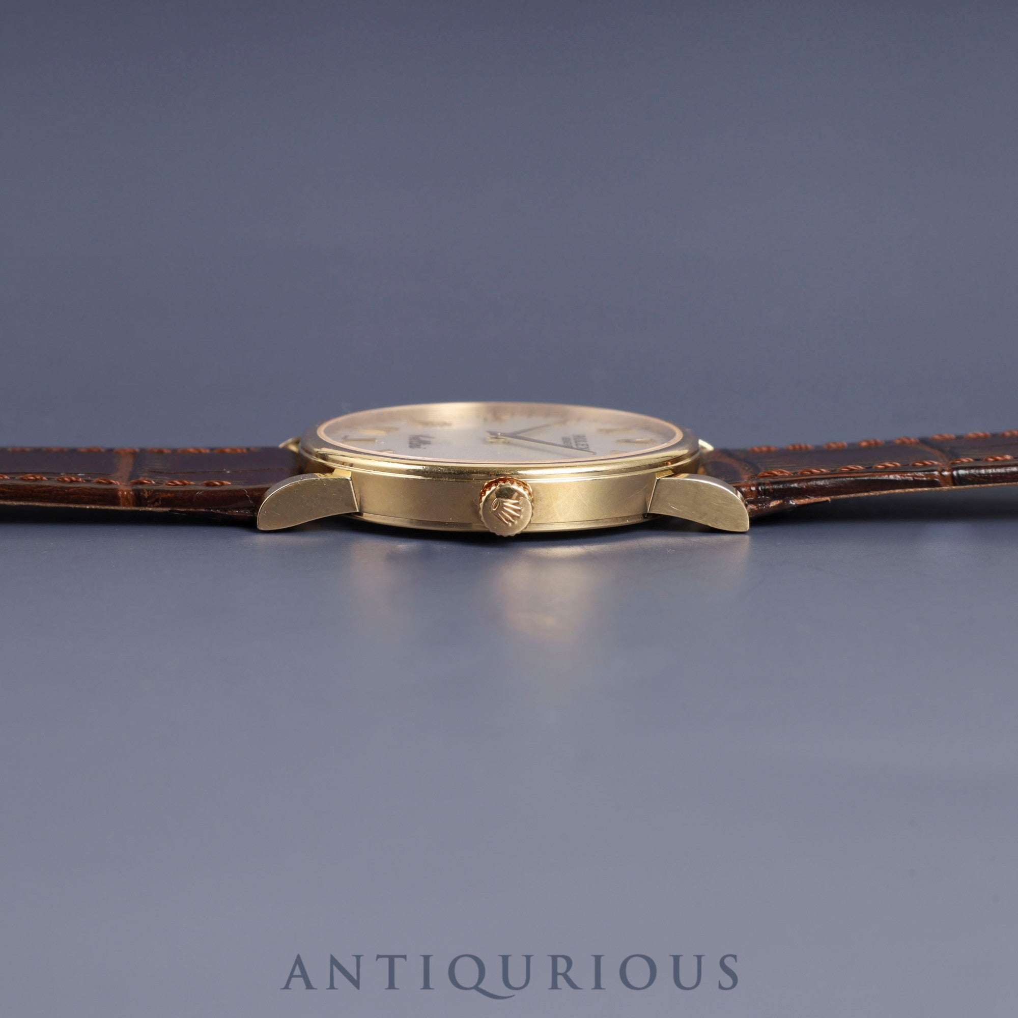 Rolex Cellini 5115/8 Manual winding Cal.1602 750 Leather Genuine buckle (750) Ivory engraved computer dial Warranty (2014) Genuine replacement belt Overhauled