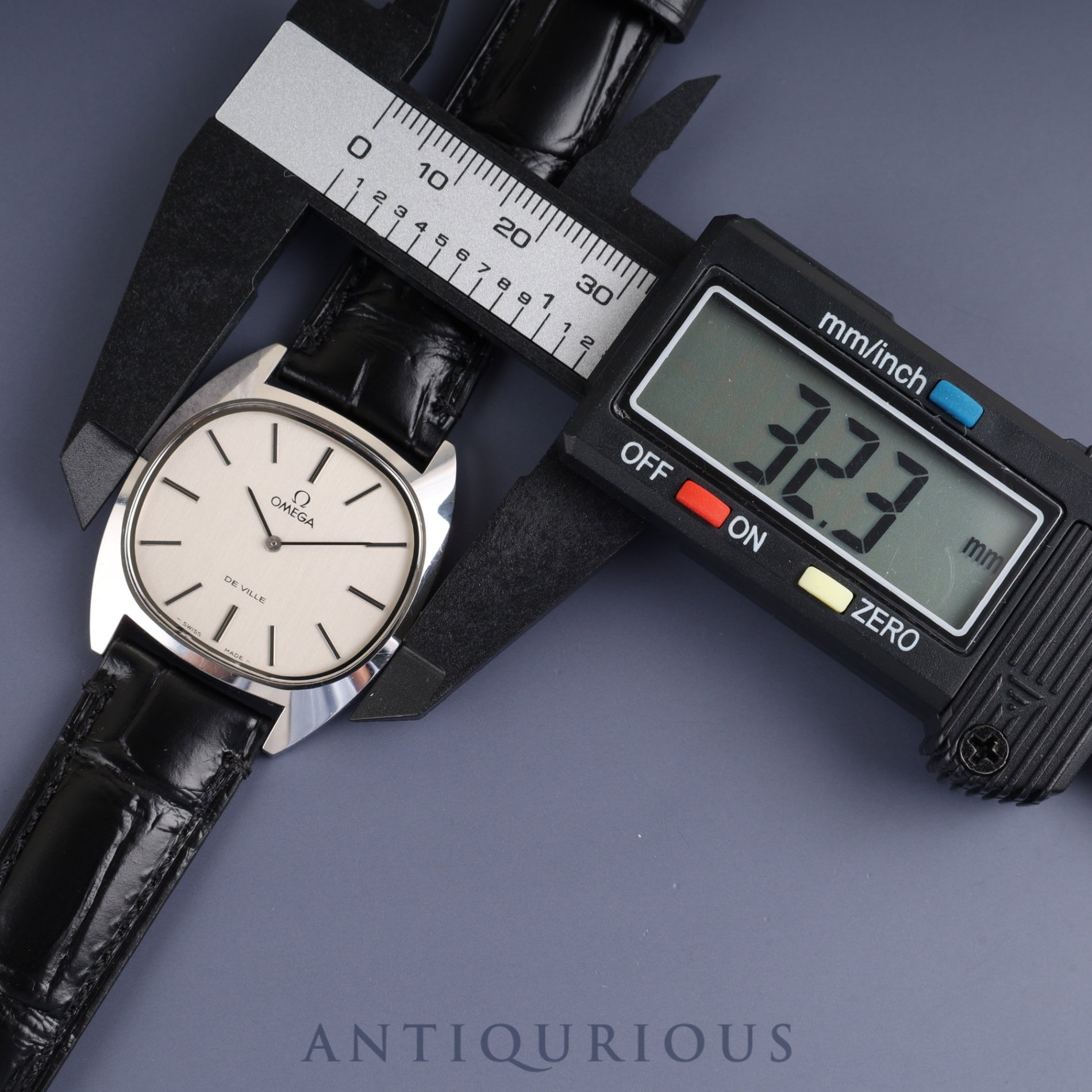 Omega De Ville 111.0132 Manual Winding Caliber 625 Stainless Steel Leather Strap with Genuine Stainless Steel Buckle, Silver Dial, Overhauled