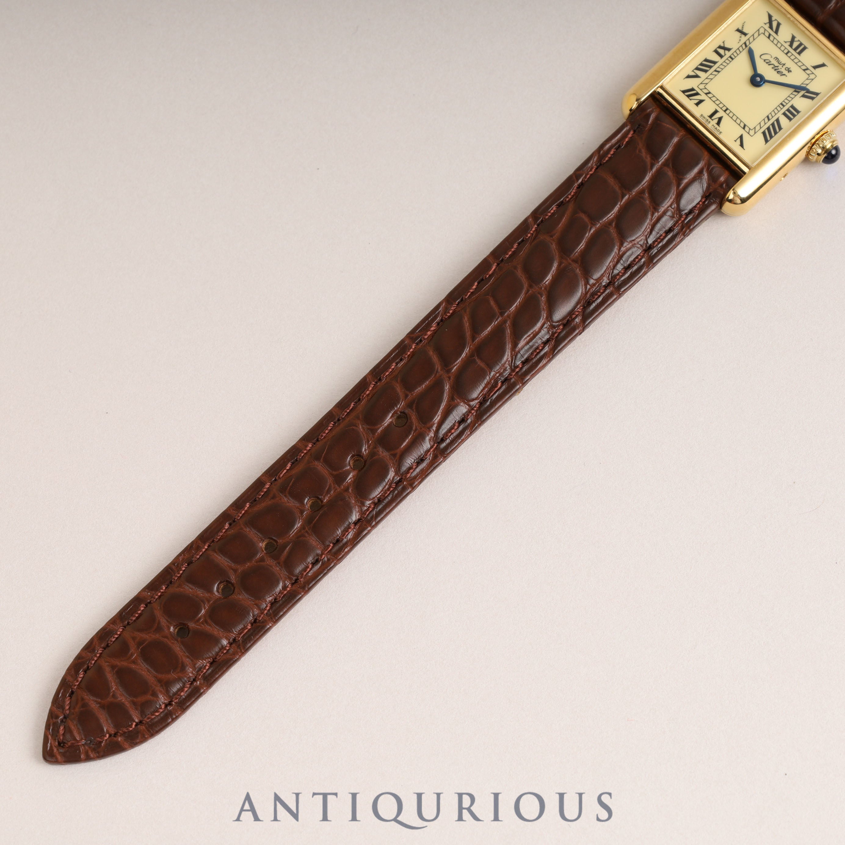 Cartier Must Tank SM QZ Ivory Roman Dial W1003153 (1613) New Finish Complete Service Completed