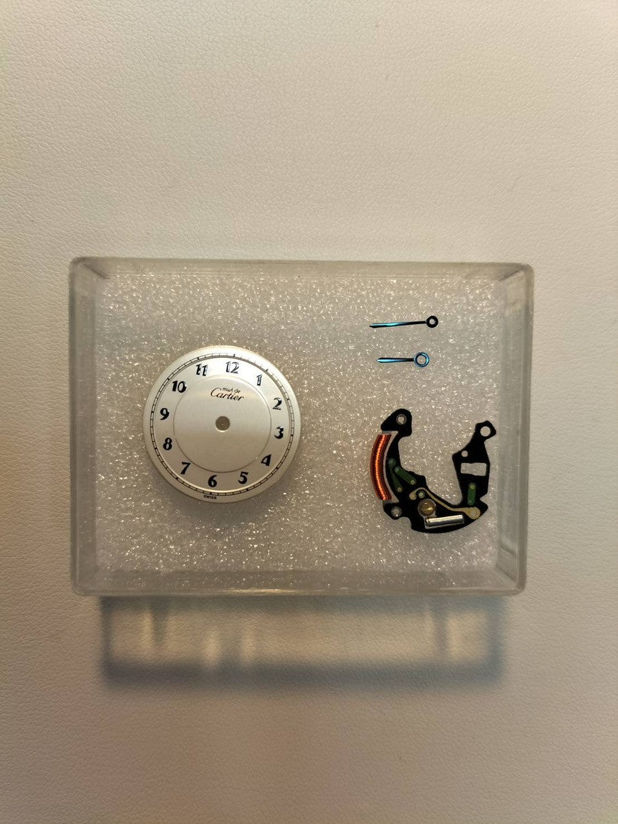 カルティエ マスト ヴァンドーム VLC SM 590004 クォーツ Cal.90 SV925 革 純正Dバックル(GP)アラビア文字盤 オーバーホール済み