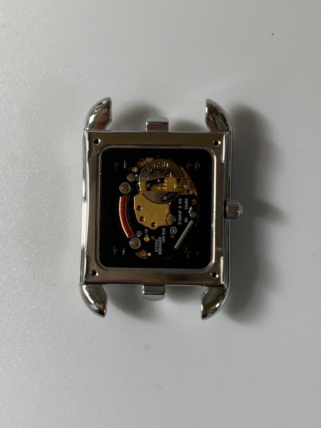 エルメス ケープコッド CC1.210.220 / HJE クォーツ Cal.976.001 SS 革 純正尾錠(SS)シルバーアラビア文字盤 箱 冊子 保証書(2002年 / 個人名記載あり)オーバーホール済み