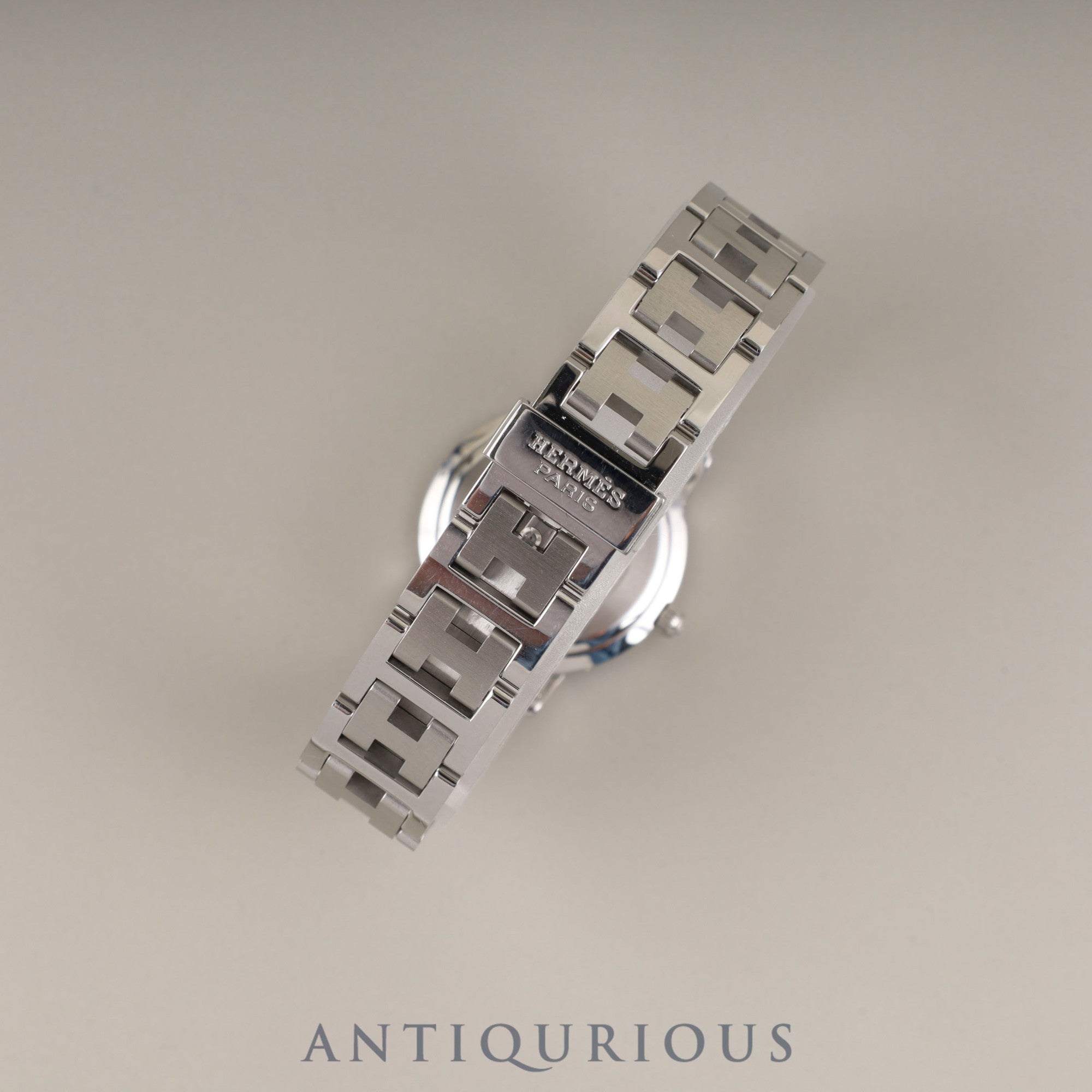 エルメス クリッパー CL4.210 クォーツ SS SS グレー文字盤 箱 保証書 冊子 オーバーホール済み