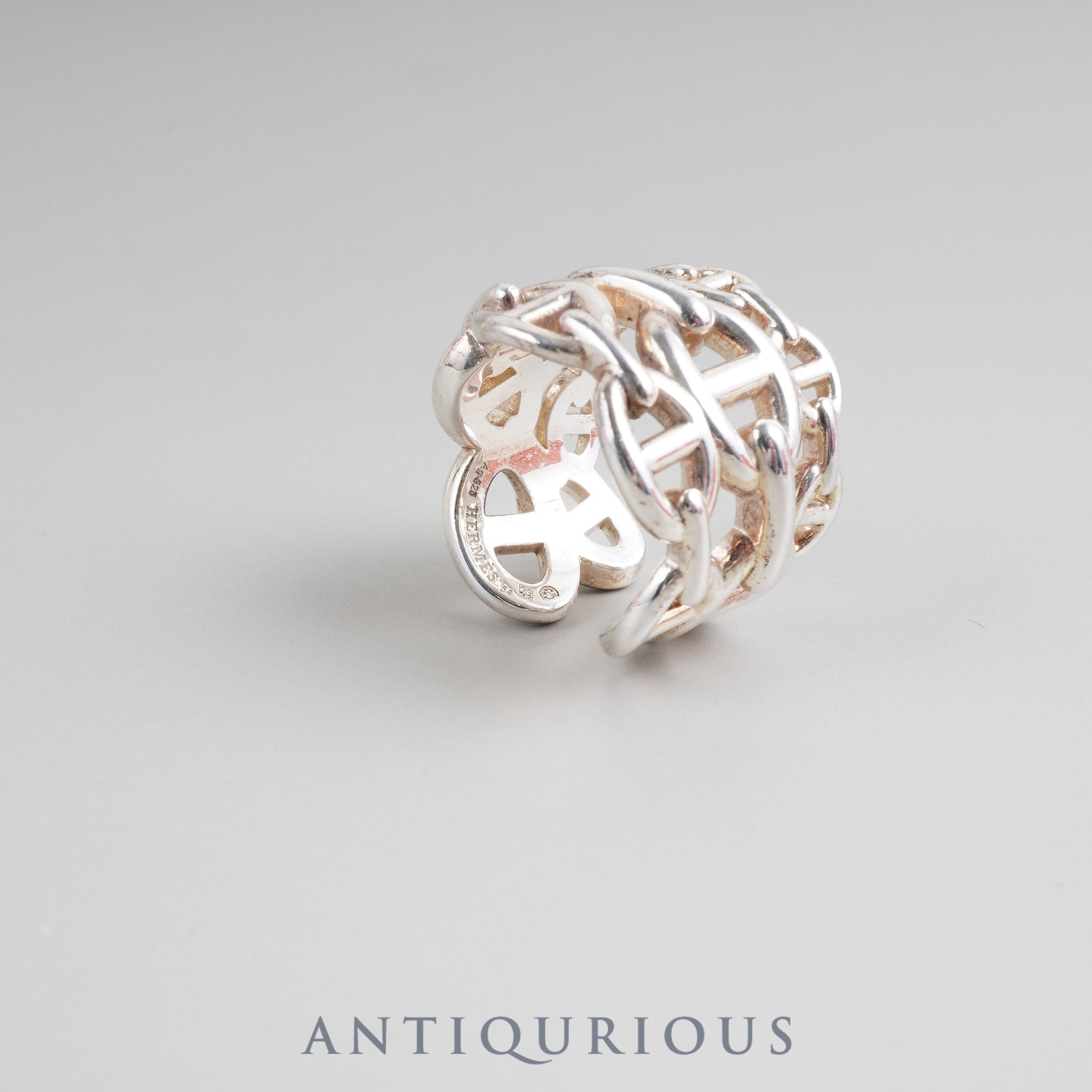 Hermes Ring Chaine d'Ancre Ancienne GM SV925 #54 Box 22 Years