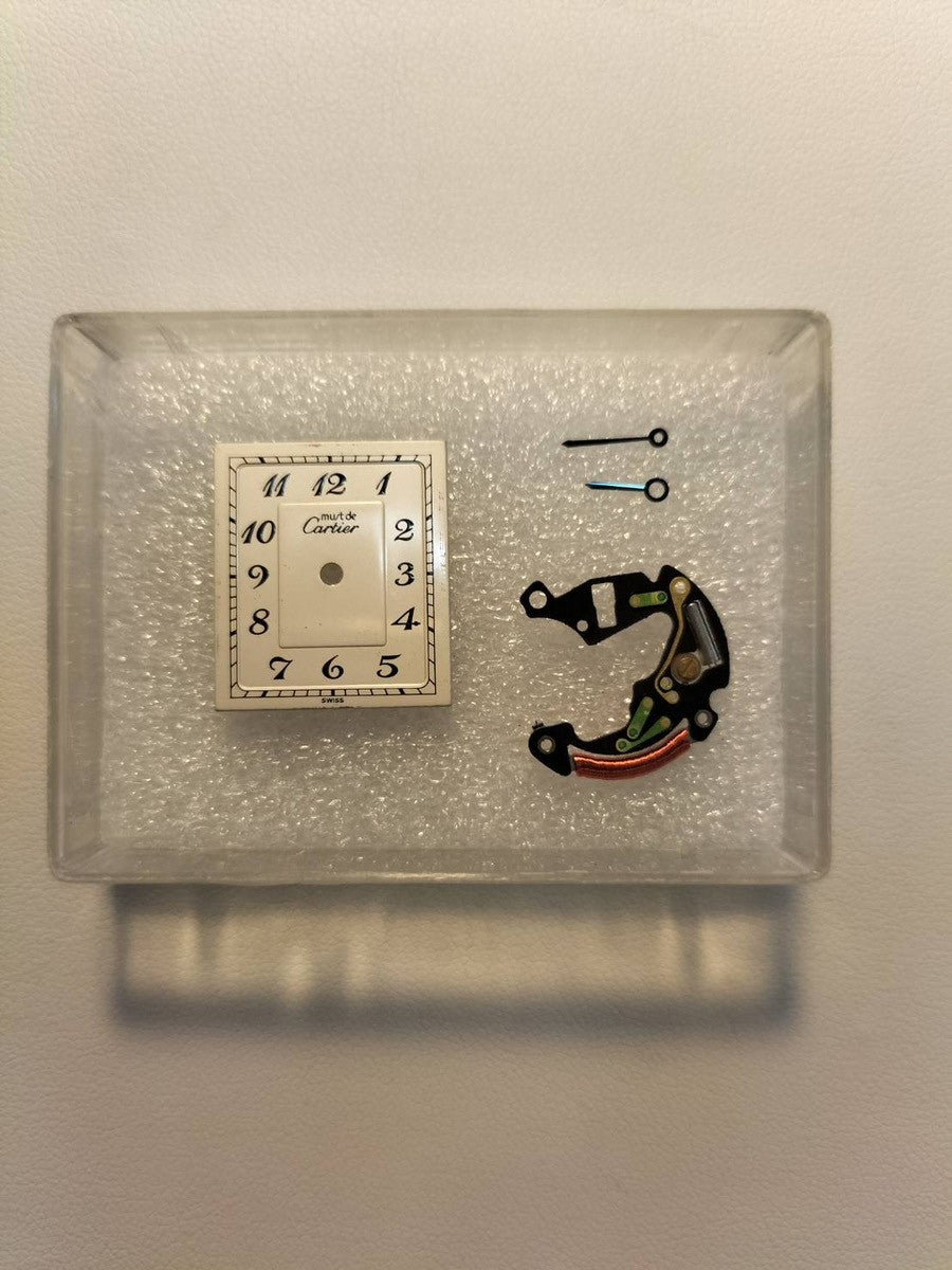 Cartier Must Tank LM 590005 Quartz Caliber 90 SV925 Leather Strap with Genuine GP Buckle Arabic Dial Circa 1982-1995 Overhauled and Finished to Like New