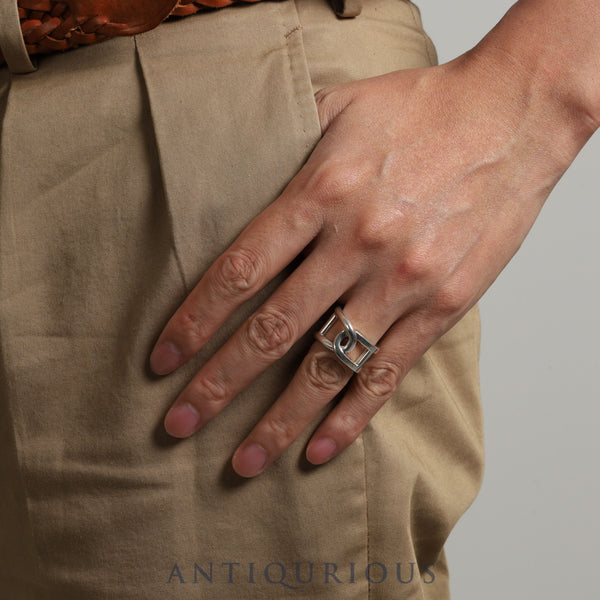 Hermes Ring Chaine d'Ancre Cyther SV925 51 Size 10.5