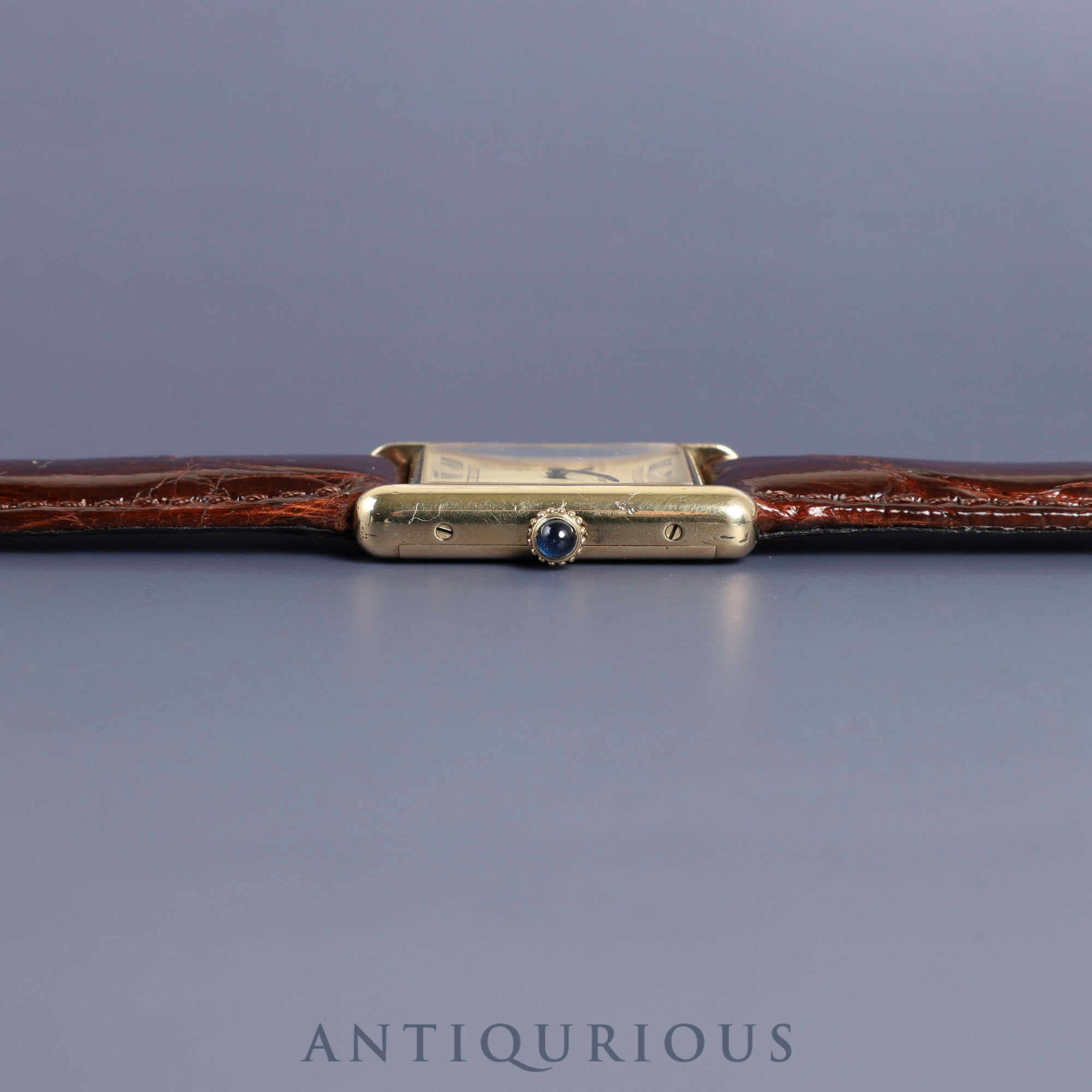 Cartier Must Tank LM Manual winding Cal.78-1 Leather Genuine buckle (GP) Ivory Roman dial Overhauled
