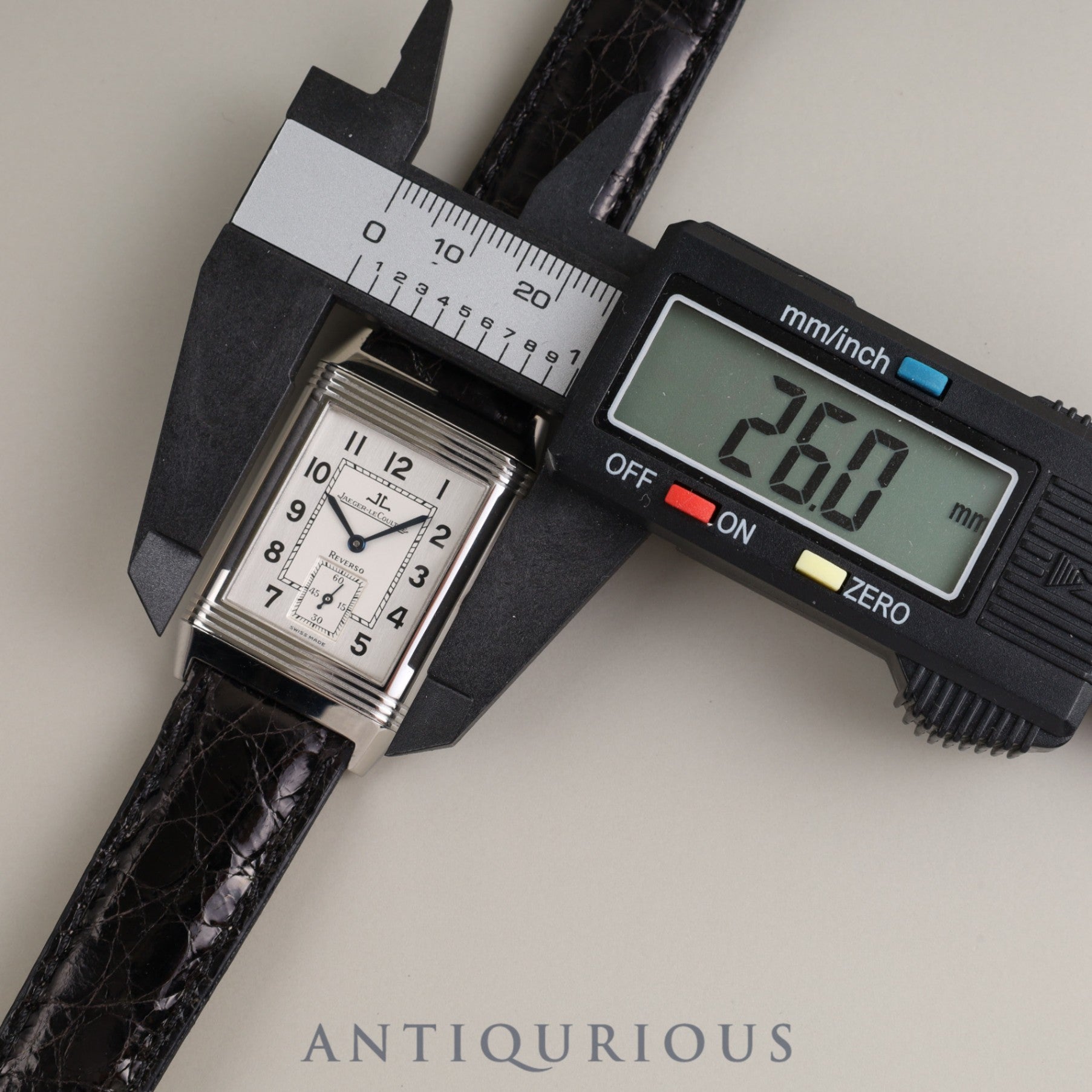 ジャガー・ルクルト ビッグレベルソ Q2708420(270.8.62)手巻き Cal.822 SS 革 純正バックル(SS)シルバー文字盤 箱 説明書 替えベルト