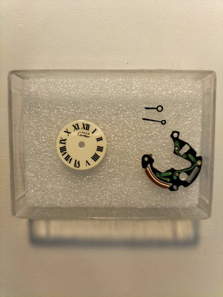 Cartier Must Colisee W1000653 / 590002 Quartz Caliber 90 SV925 with Genuine Leather Strap and Genuine GP Buckle. Ivory Roman Dial. Overhauled.