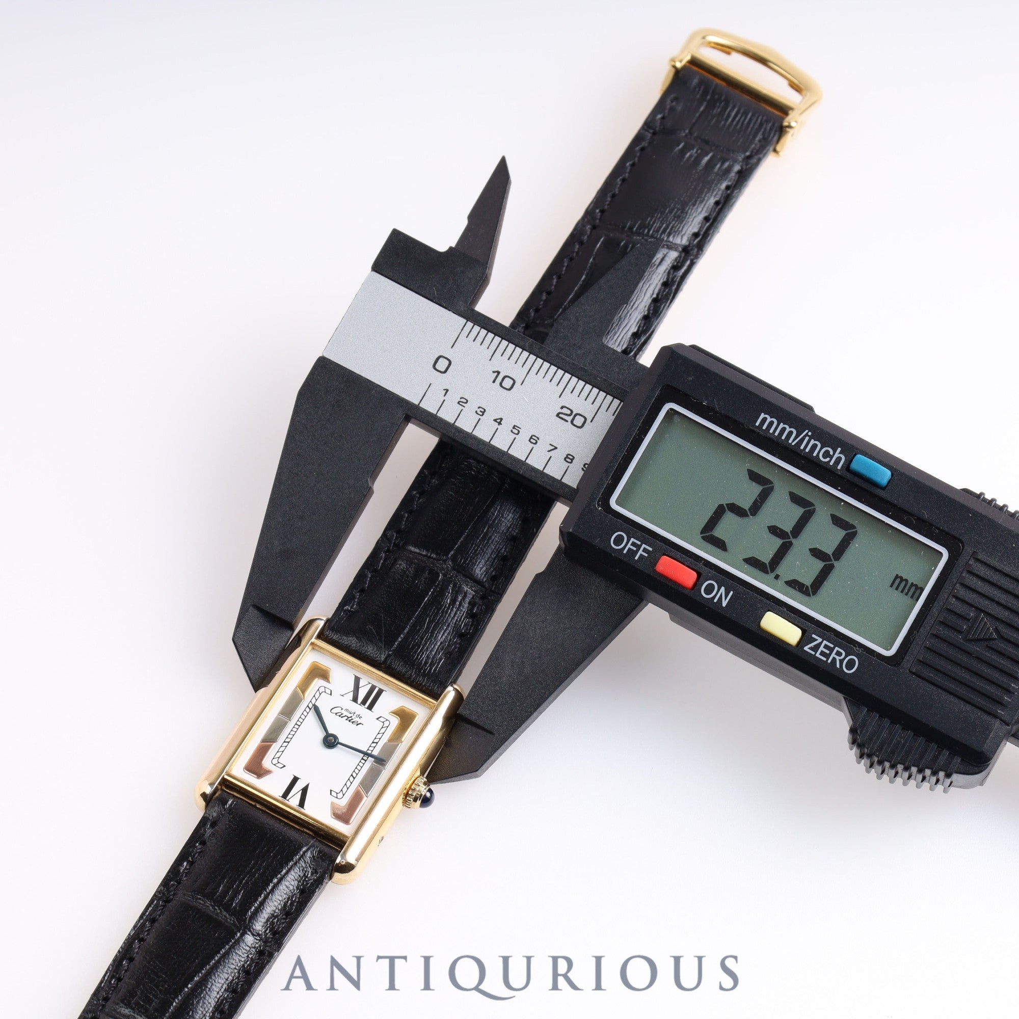Cartier Must Tank LM QZ Trinity Dial Open Guarantee Box
