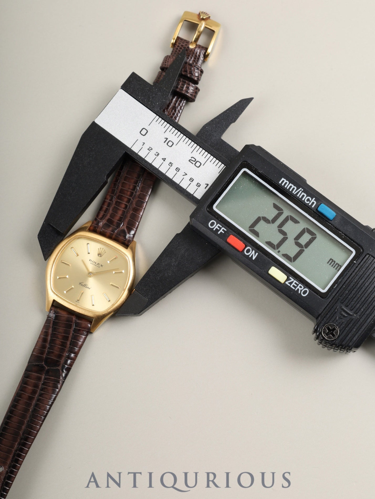 Rolex Cellini 3801 Manual Winding Cal.1600 750YG Leather Original Pin Buckle (GP) Gold Dial 42-serial (1974) Warranty (1978) Booklet Overhauled