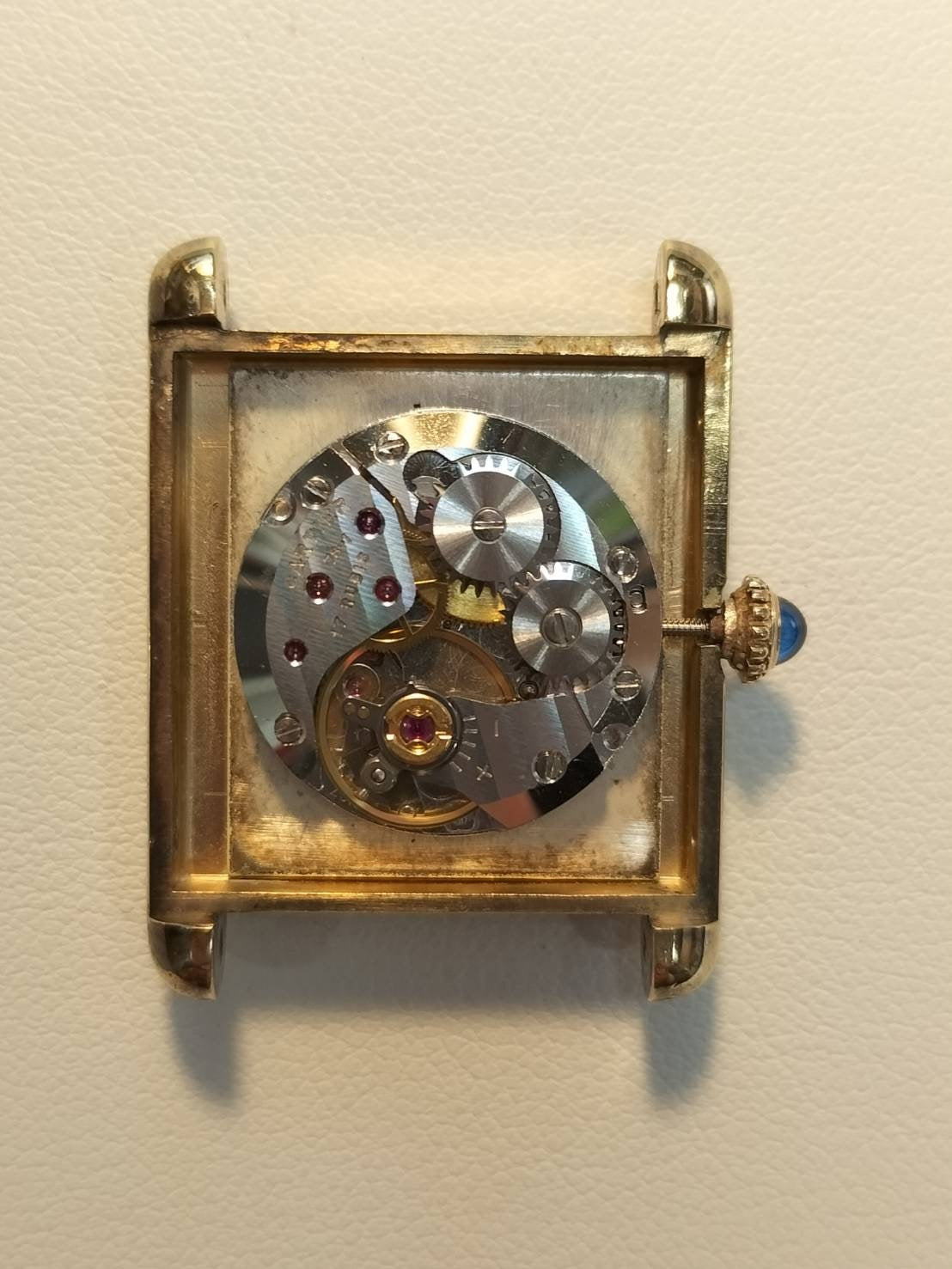 Cartier Must Tank LM Manual winding Cal.78-1 Leather Genuine buckle (GP) Ivory Roman dial Overhauled