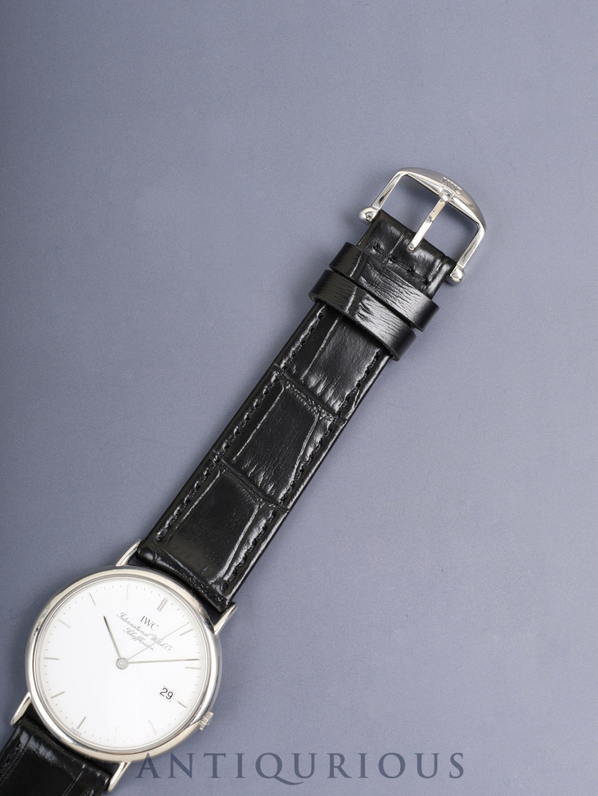IWC ポートフィノ 3331 クォーツ Cal.IWC2210 SS 革 純正ピンバックル(SS)ホワイト文字盤(SWISS表記)オーバーホール済み アイダブリュシー