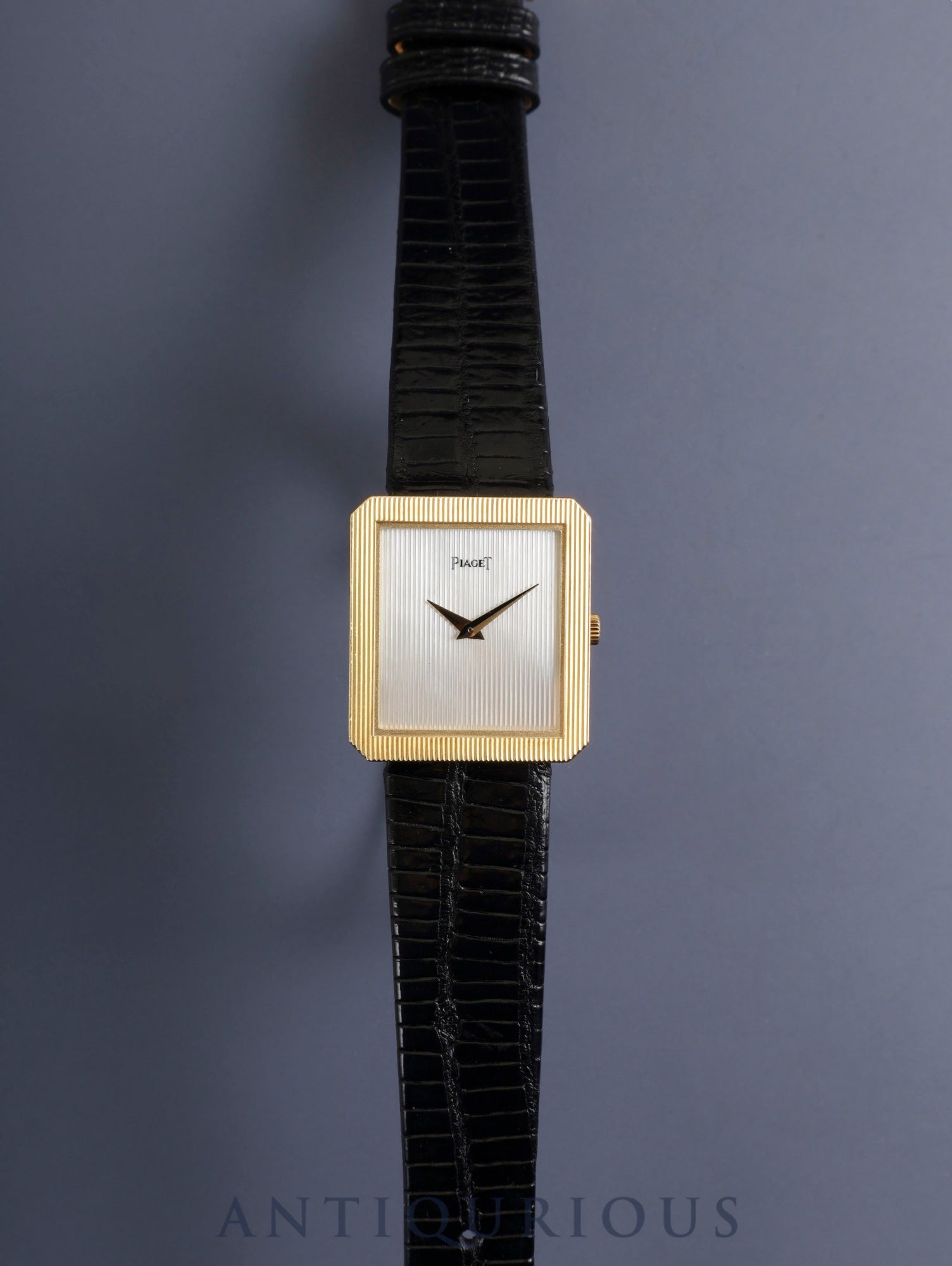 ピアジェ プロトコール 8154 クォーツ Cal.- 750YG 革 純正尾錠(750YG)ホワイトシェル文字盤 修理明細 ピアジェにてコンプリートサービス済み