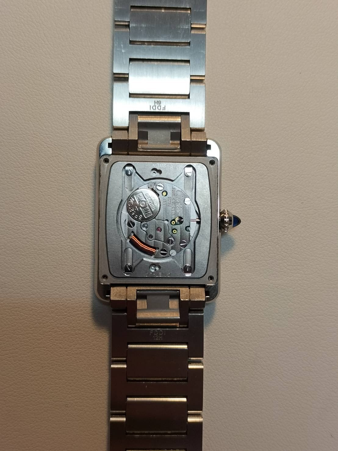 Cartier Tank Must LM WSTA0052 / 4323 Quartz SS SS White Roman Dial Overhauled