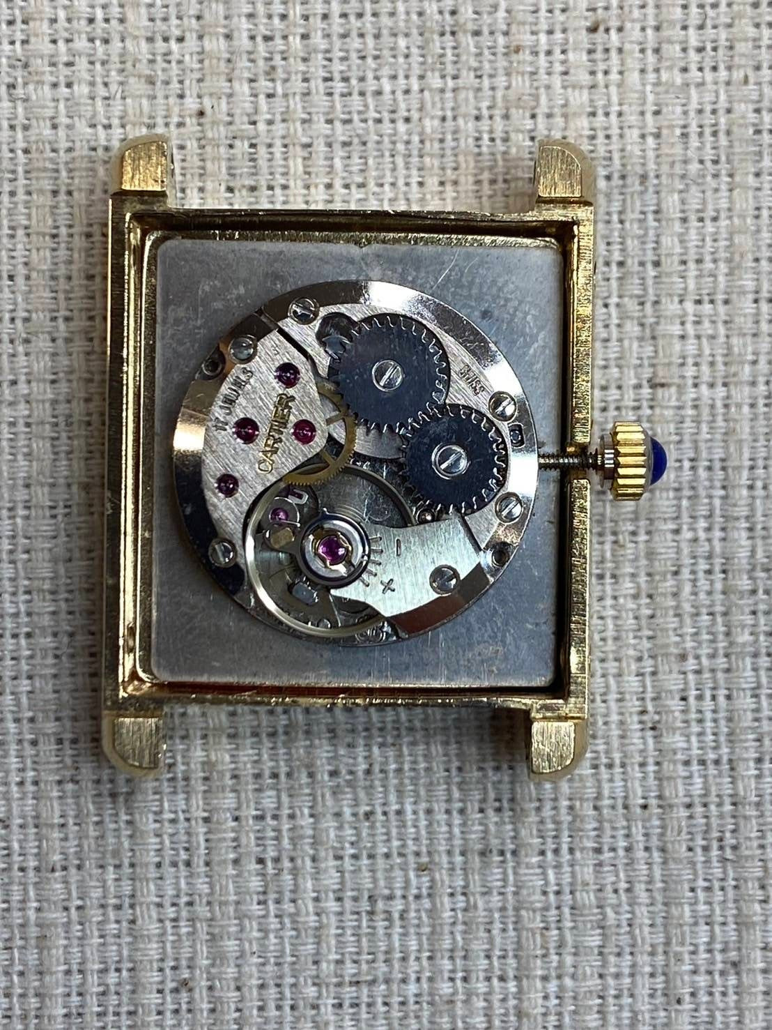 Cartier Must Tank LM Manual Winding SV925 Leather Genuine Buckle Bordeaux Dial