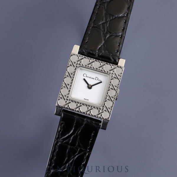 Christian Dior La Parisienne D60-109 Quartz Cal.980.003 SS Leather Genuine Buckle (SS) White Dial Overhauled