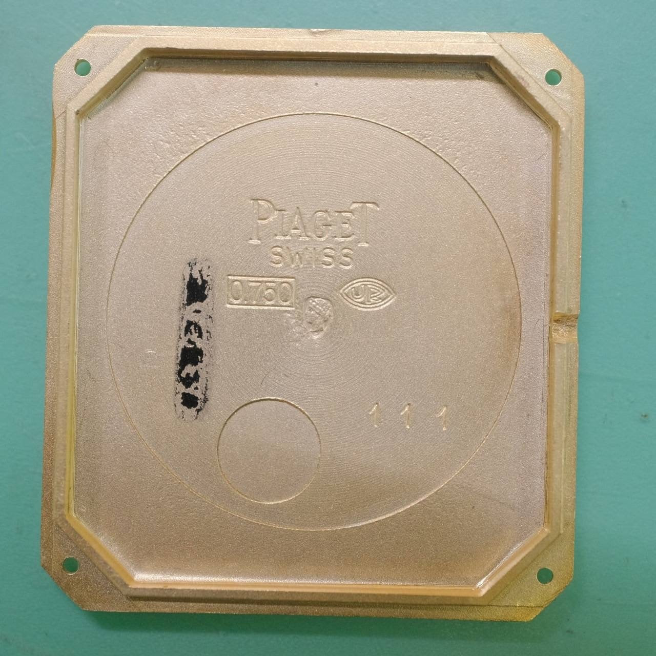 ピアジェ プロトコール 99142 手巻き Cal.9P2 YG 革 純正尾錠(750)ブルー文字盤