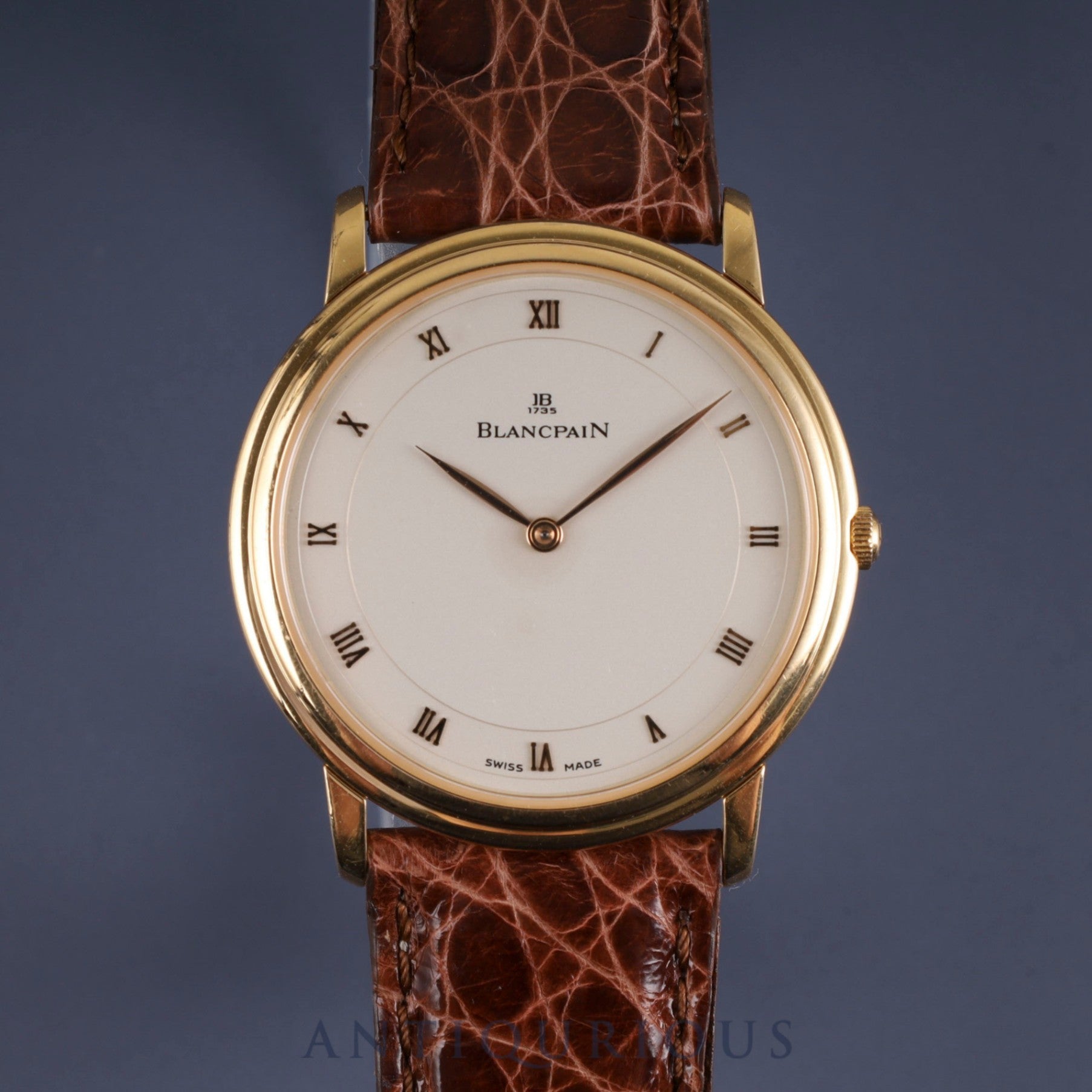 ブランパン ヴィルレ ウルトラスリム 0021-3318-55 手巻き Cal.21 750YG 純正革ベルト 純正尾錠(750YG)ホワイト文字盤