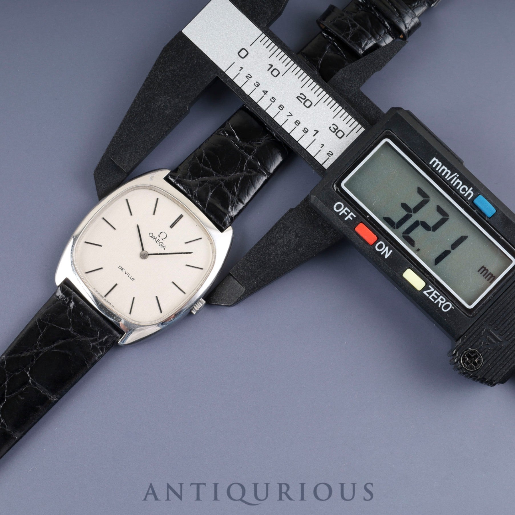 オメガ デ・ヴィル 111.0139 手巻き Cal.625 SS 革 純正尾錠(SS)シルバー文字盤 箱 オーバーホール済み